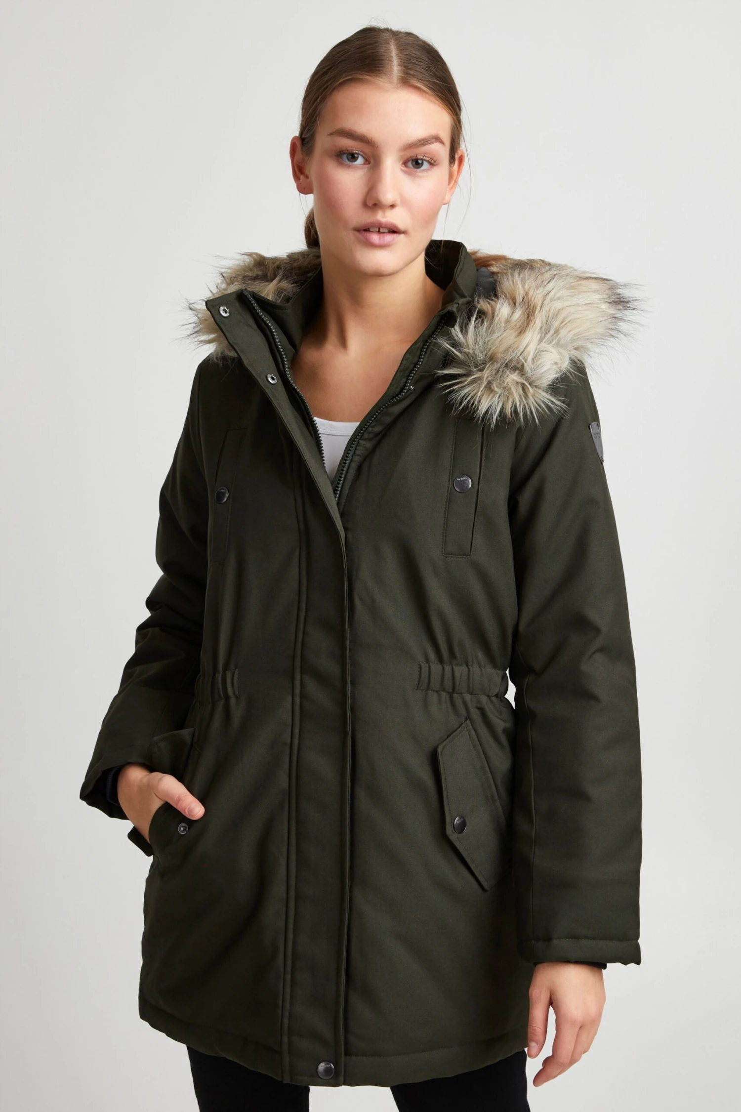 OXMO Winterjacken Winterjacke MARIBEL Frauen Grün – Bild 2