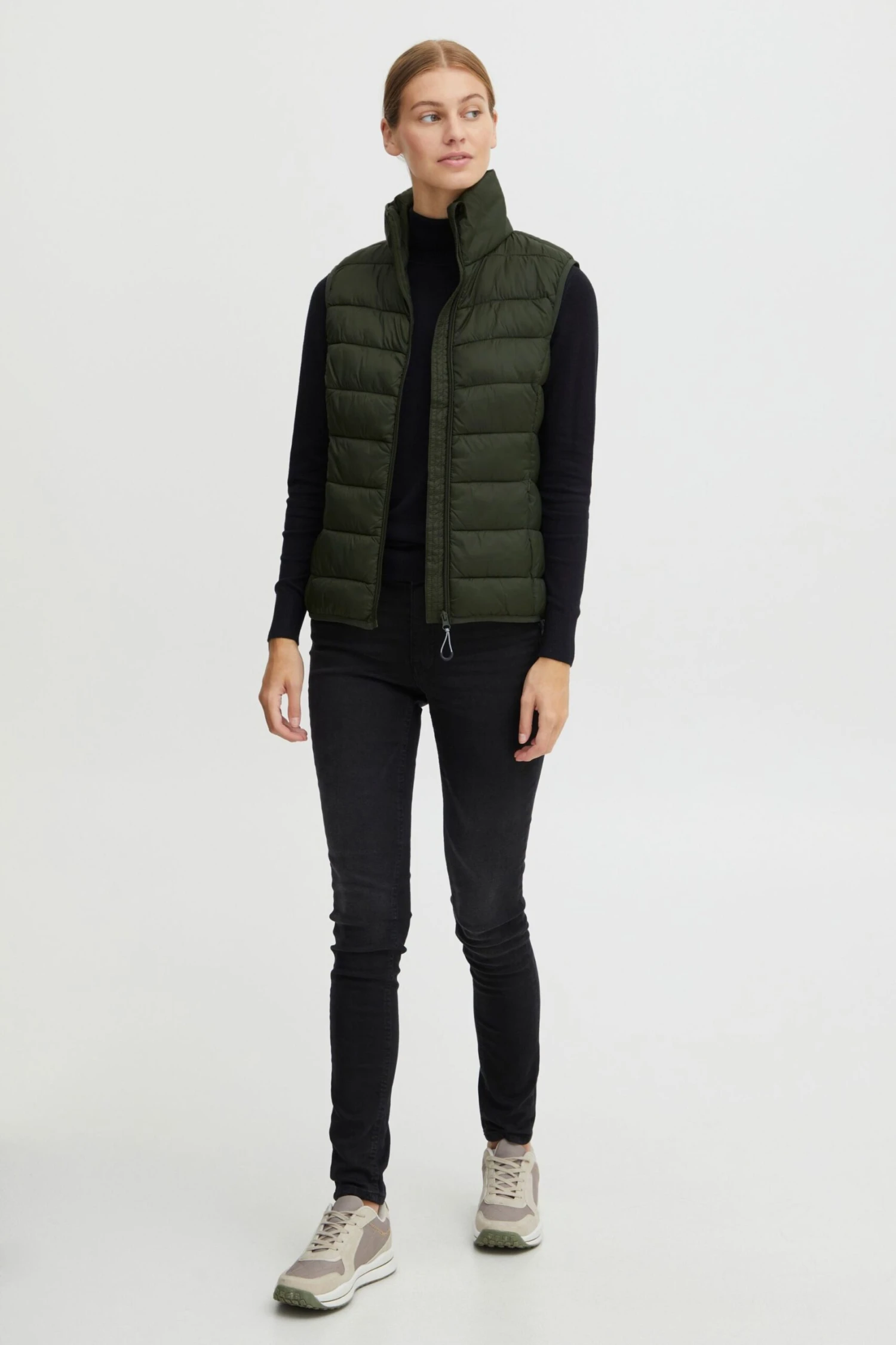 OXMO Westen Steppweste Bena Frauen Grün – Bild 3