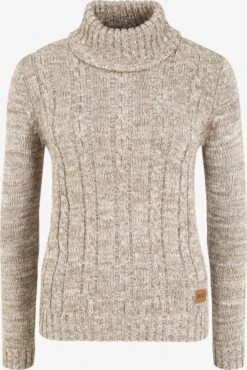 OXMO Pullover Rollkragenpullover Philipa Frauen Beige / Hellbeige / Beigemeliert