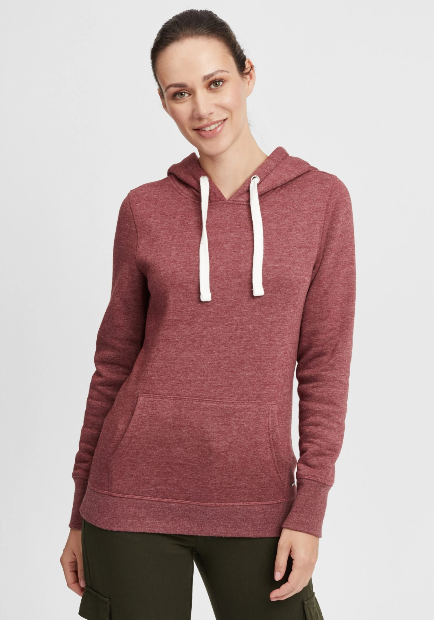 OXMO Kapuzenpullover Hoodie Olive Frauen Rot – Bild 2