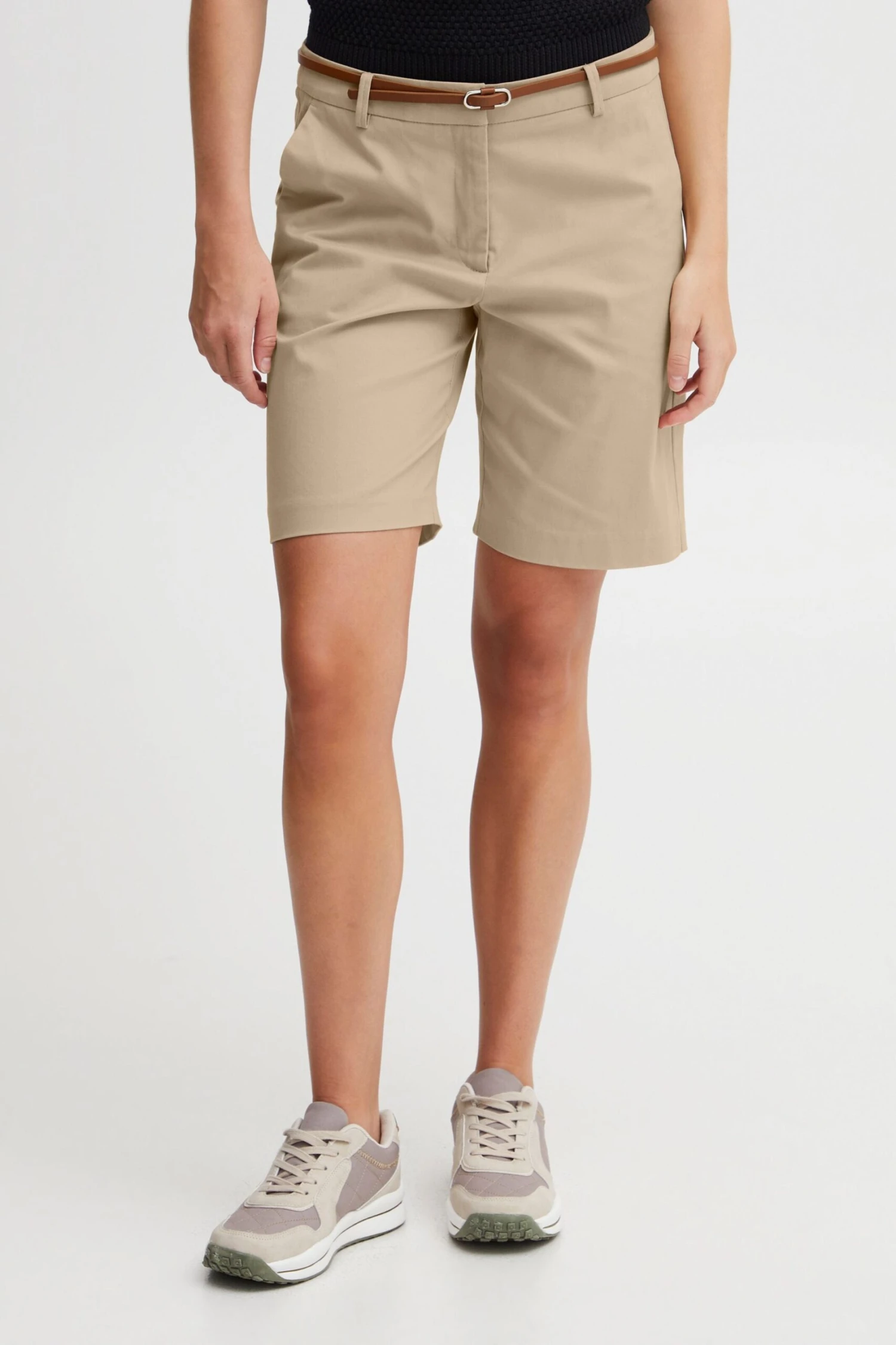 OXMO Hosen Regular Shorts Oxdaney Frauen Beige – Bild 2