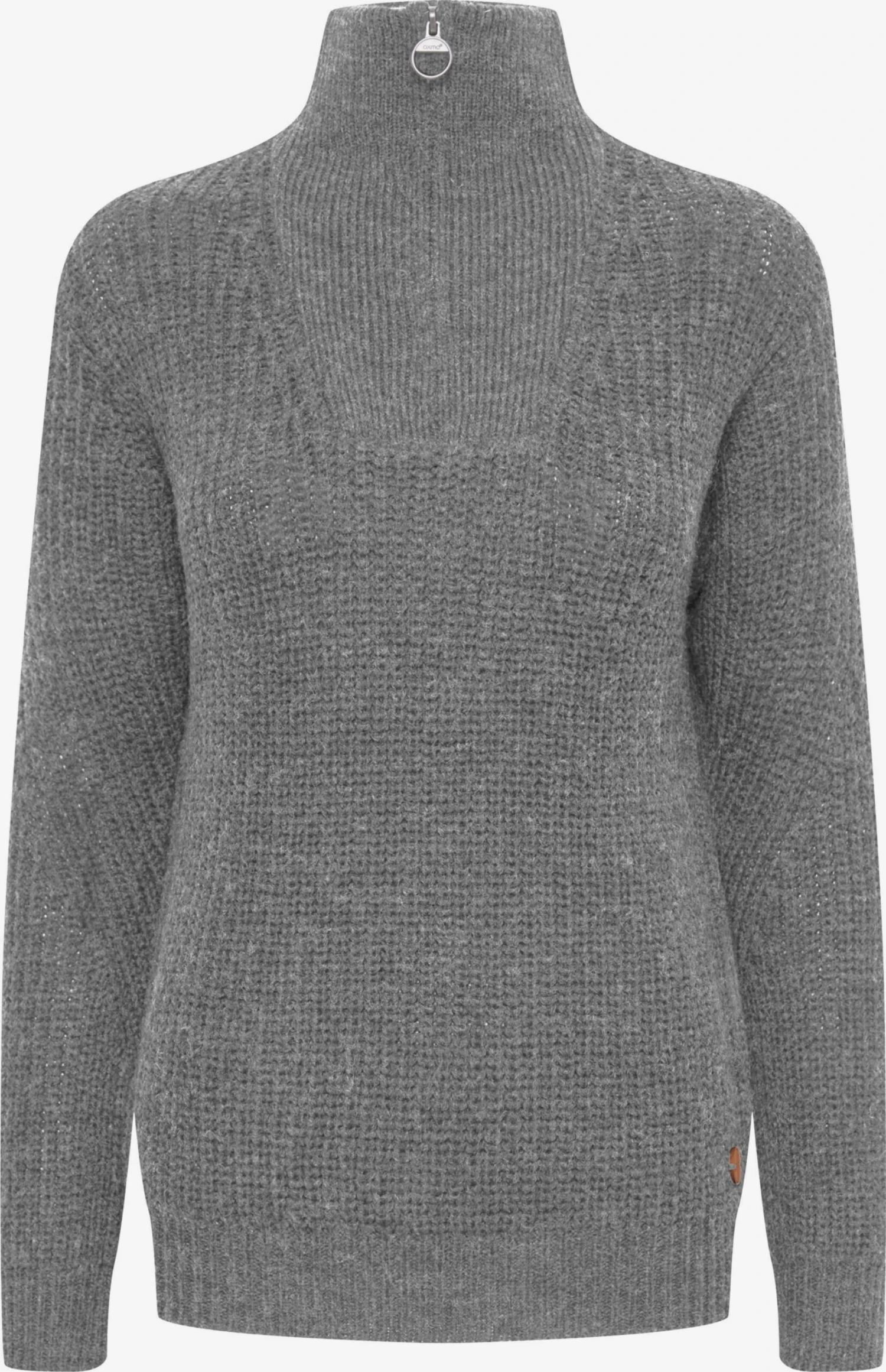 OXMO Rollkragenpullover Pullover Nancy Frauen Graumeliert