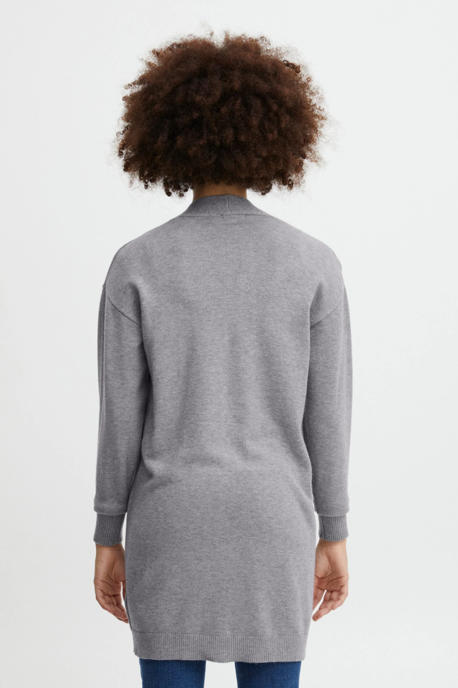 OXMO Strickjacken Strickjacke Frauen Graumeliert – Bild 4