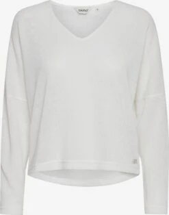 OXMO Basic Pullover Strickpullover KATLA Frauen Weiß / Offwhite