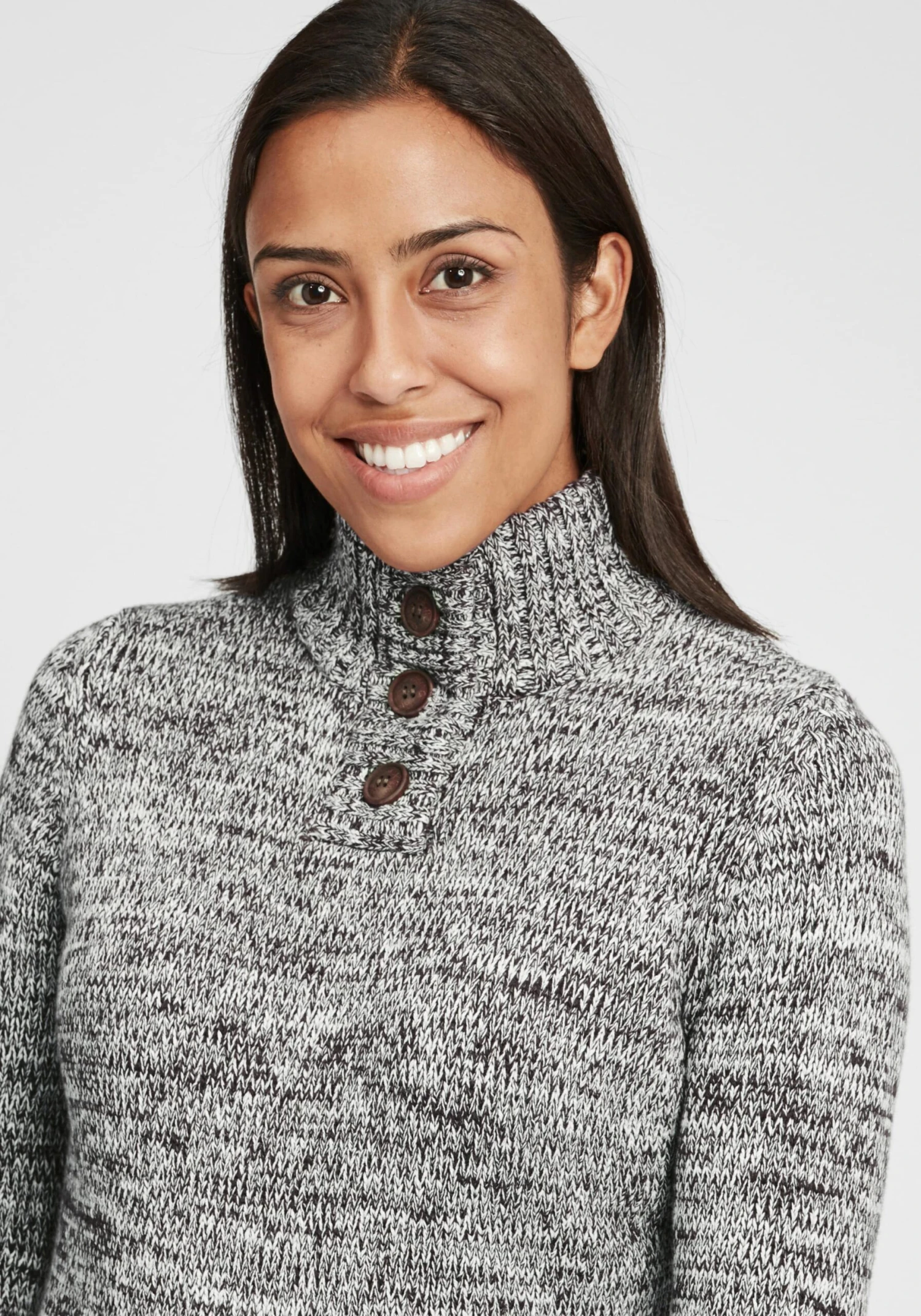 OXMO Rollkragenpullover Strickpullover Philicita Frauen Blau – Bild 5