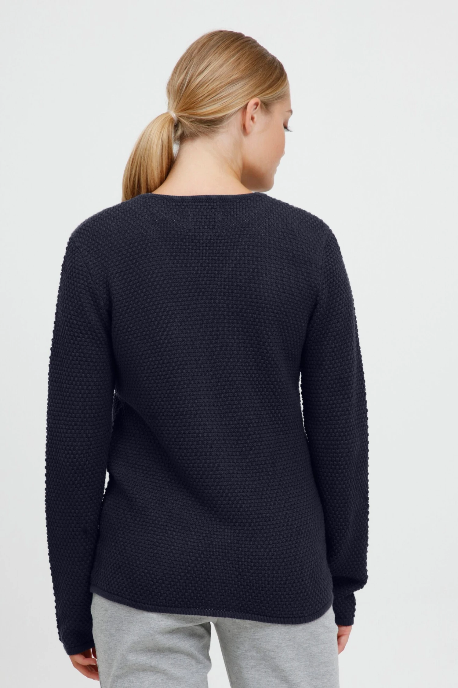 OXMO Strickjacken Strickjacke Helga Frauen Marine – Bild 4