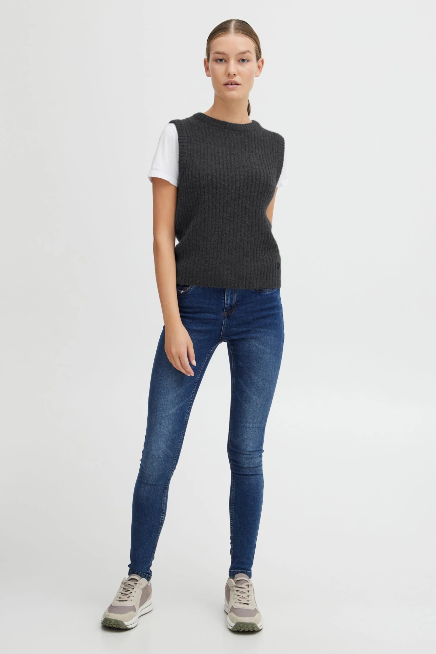 OXMO Pullunder Pullover Salis Frauen Schwarz – Bild 4