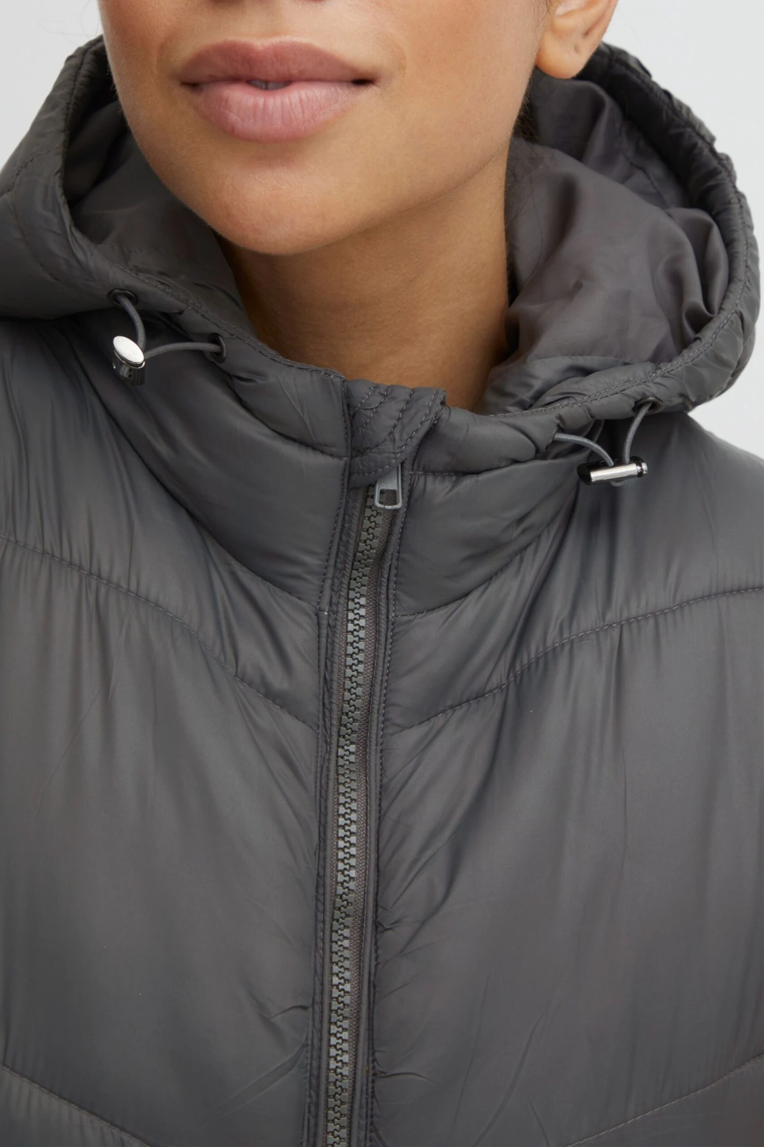 OXMO Westen Steppweste Tabita Frauen Grau – Bild 5