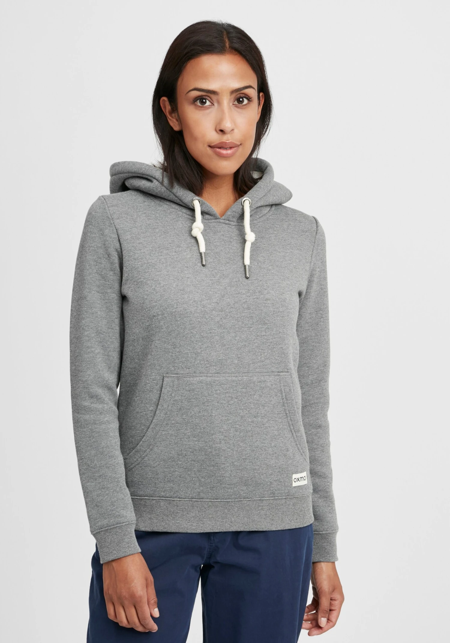 OXMO Kapuzenpullover Hoodie Binna Frauen Grau – Bild 2