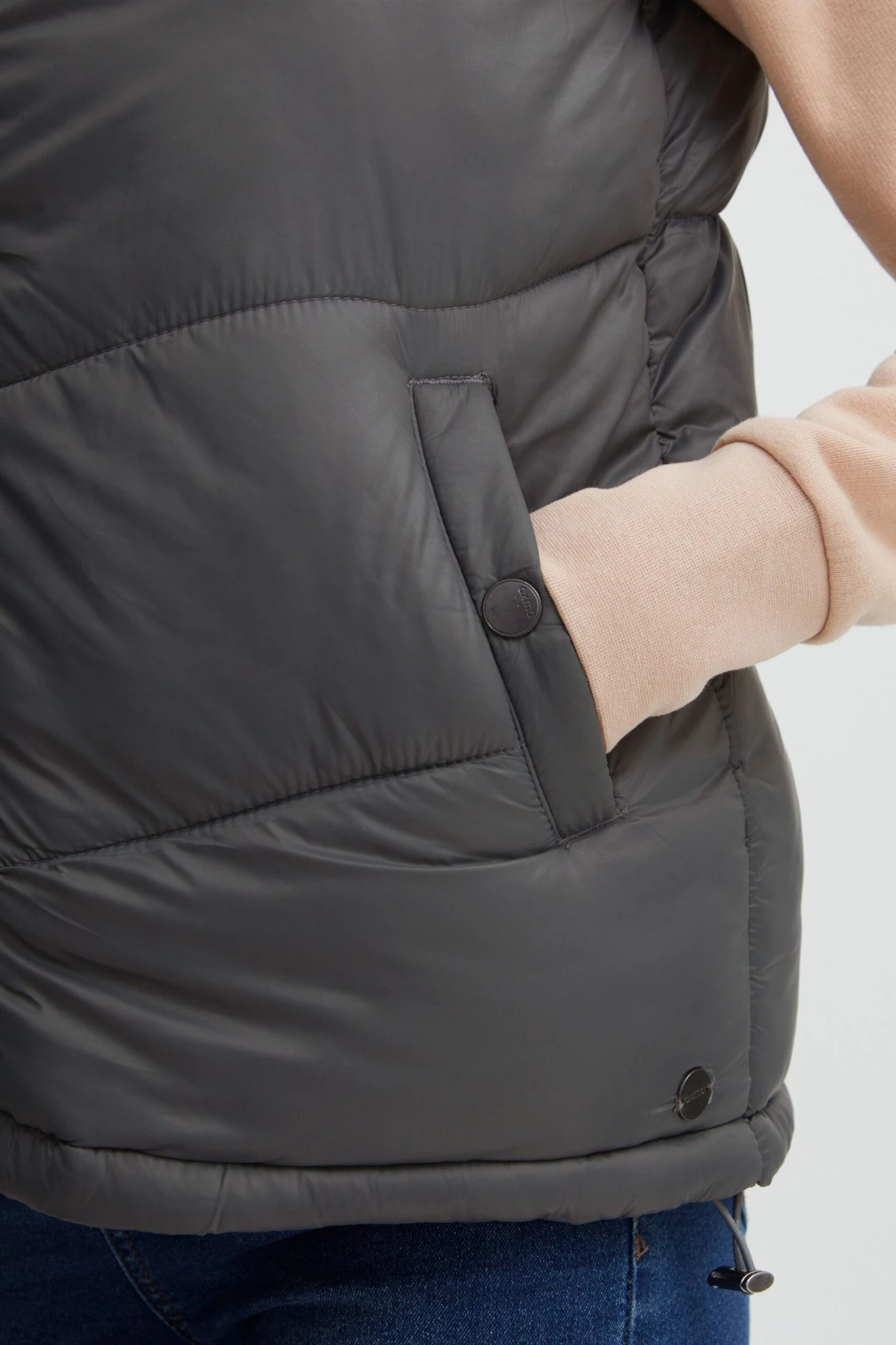 OXMO Westen Steppweste Tabita Frauen Grau – Bild 6