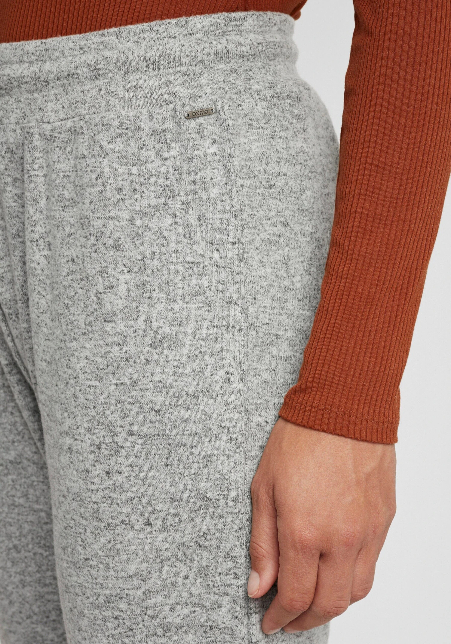 OXMO Jogginghosen Loosefit Sweathose BENITA Frauen Grau / Hellgrau – Bild 6