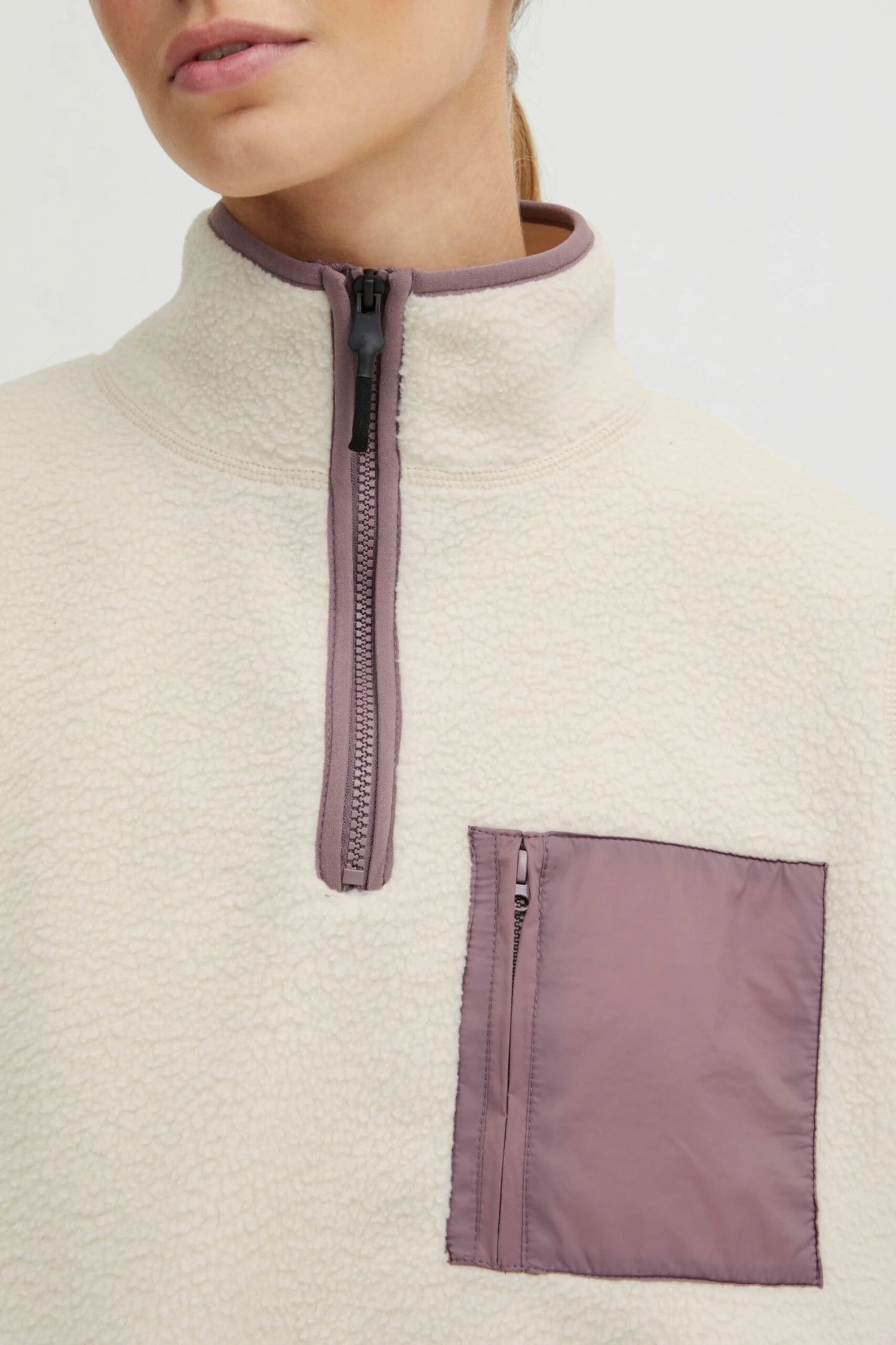 OXMO Pullover Stricktroyer Piala Frauen Beige – Bild 7