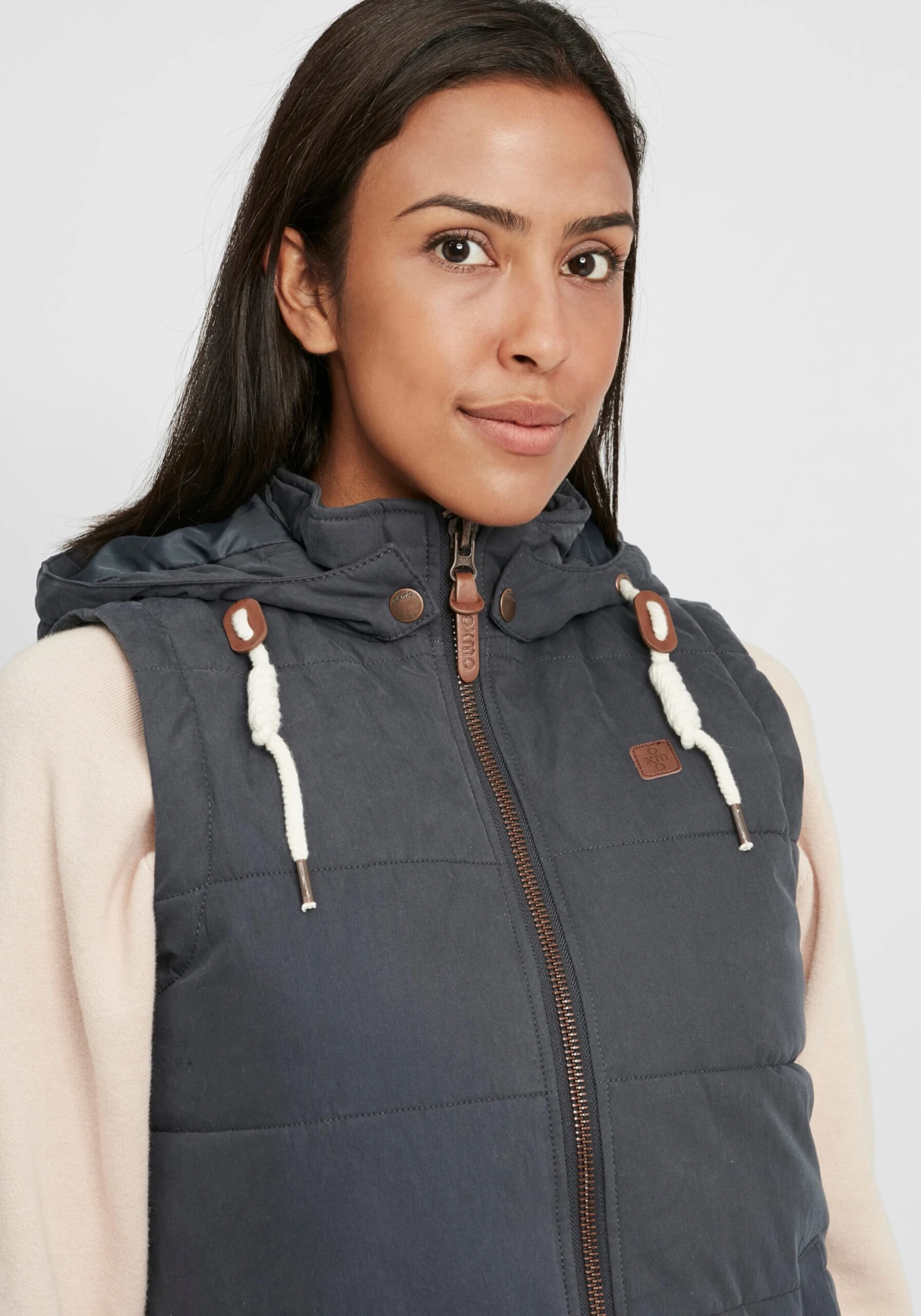 OXMO Westen Kurzweste Lew Frauen Blau – Bild 6