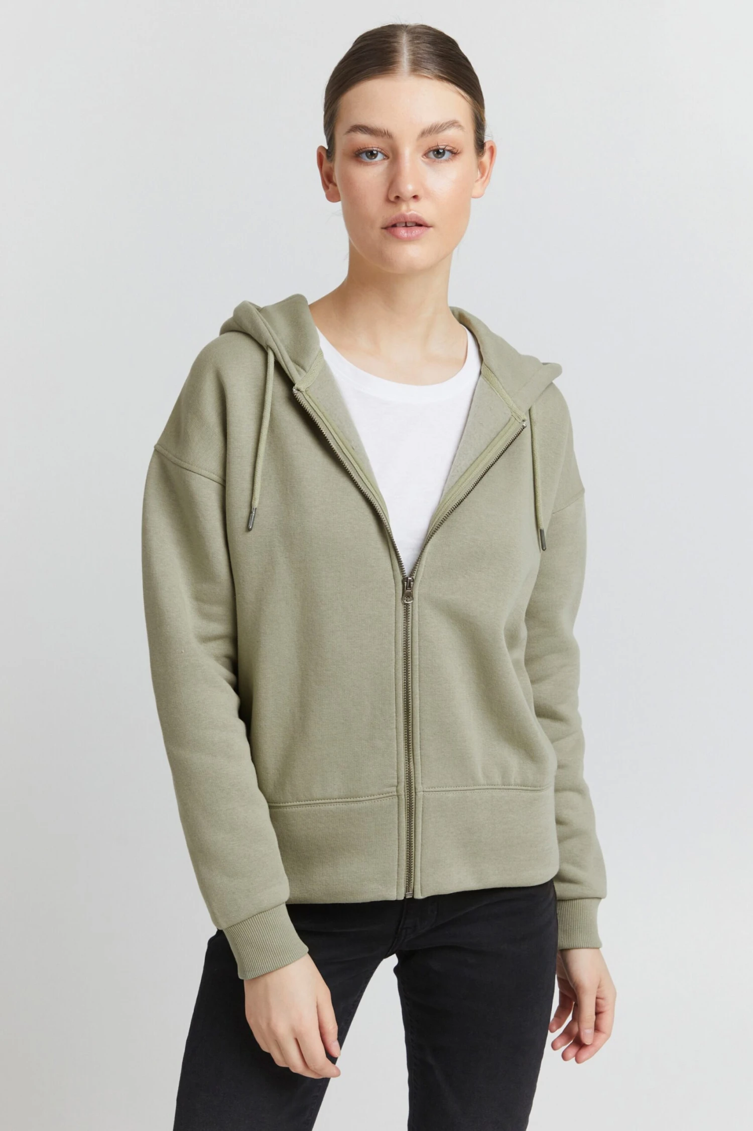 OXMO Sweatjacken Sweatjacke Holunder Frauen Pastellgrün – Bild 2