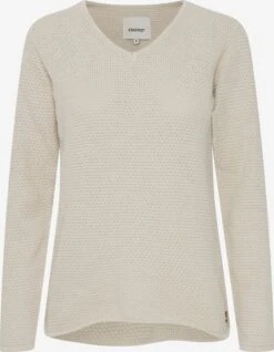OXMO Pullover Strickpullover Hanna Frauen Beige