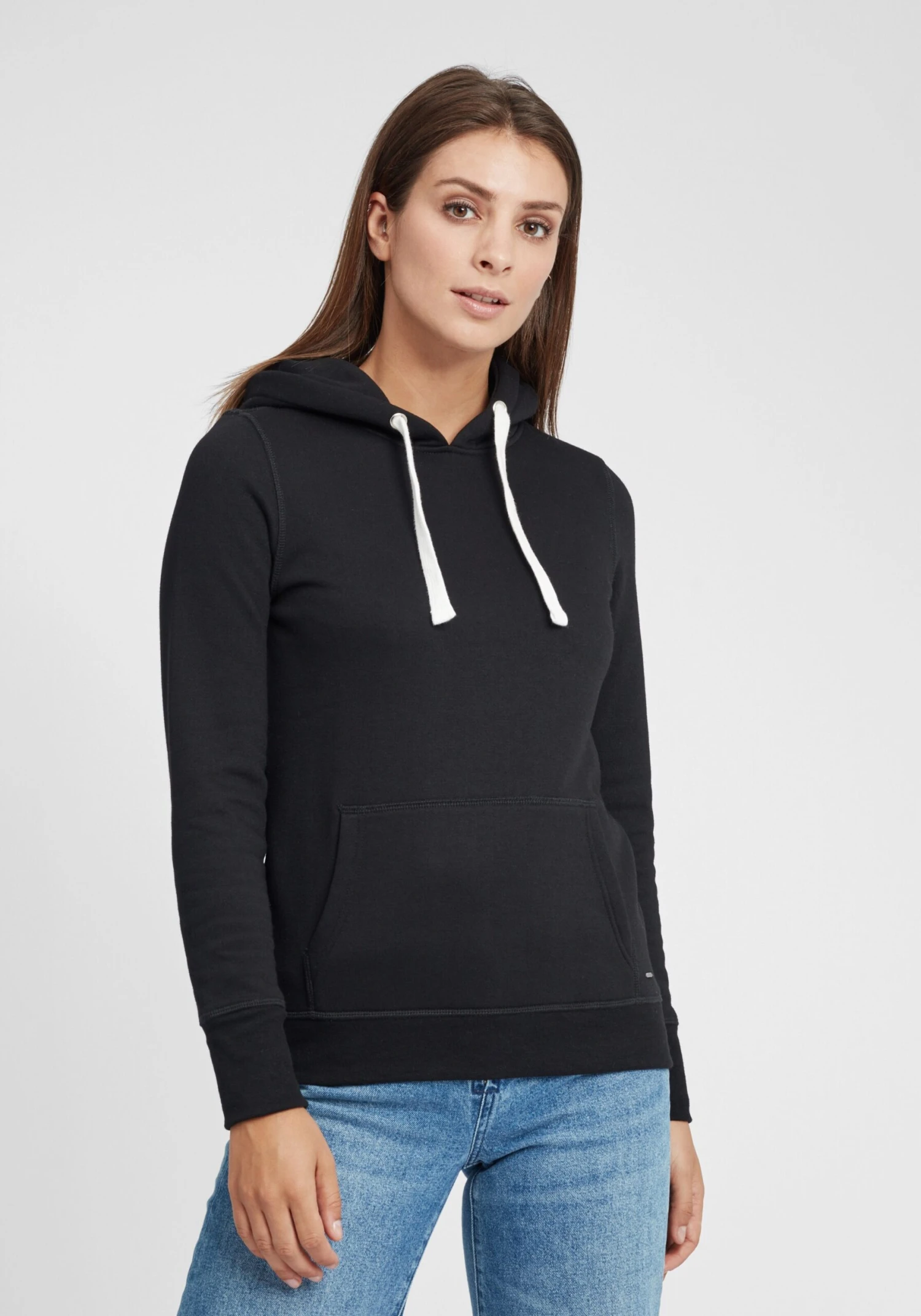 OXMO Kapuzenpullover Hoodie Olive Frauen Schwarz – Bild 2