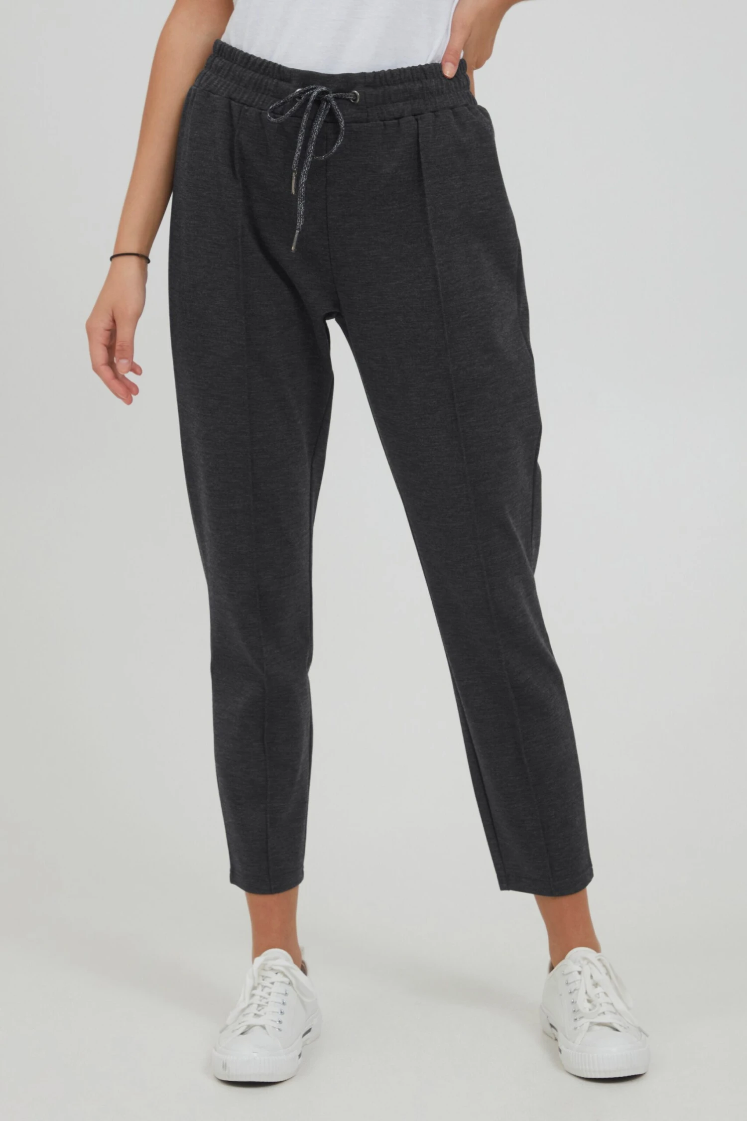 OXMO Stoffhosen Regular Stoffhose Frauen Dunkelgrau – Bild 2