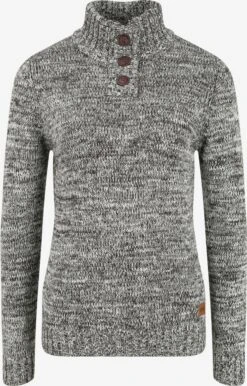 OXMO Rollkragenpullover Strickpullover Philicita Frauen Blau