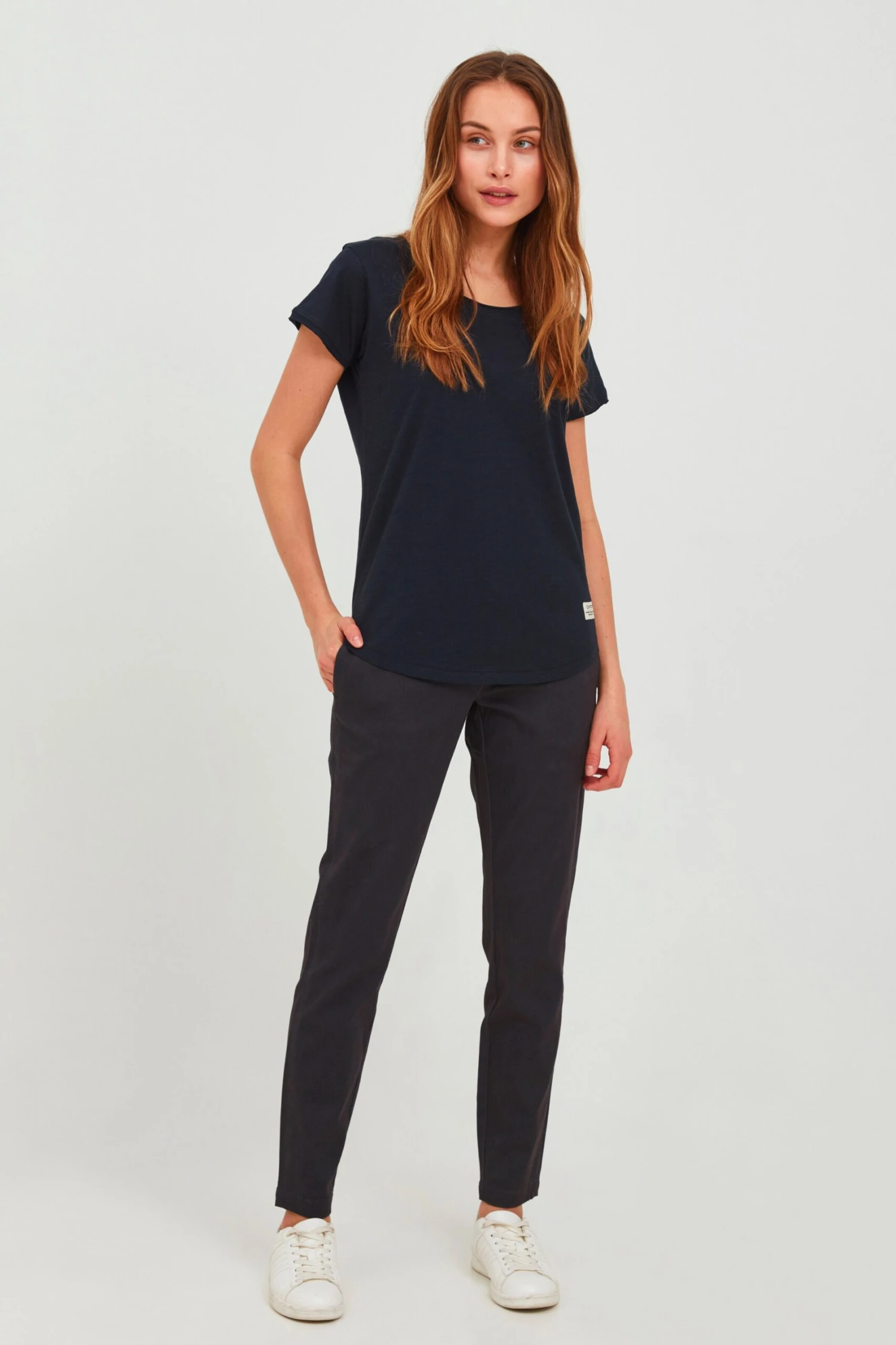 OXMO Chinos Regular Chinohose Pilar Frauen Dunkelgrau – Bild 3