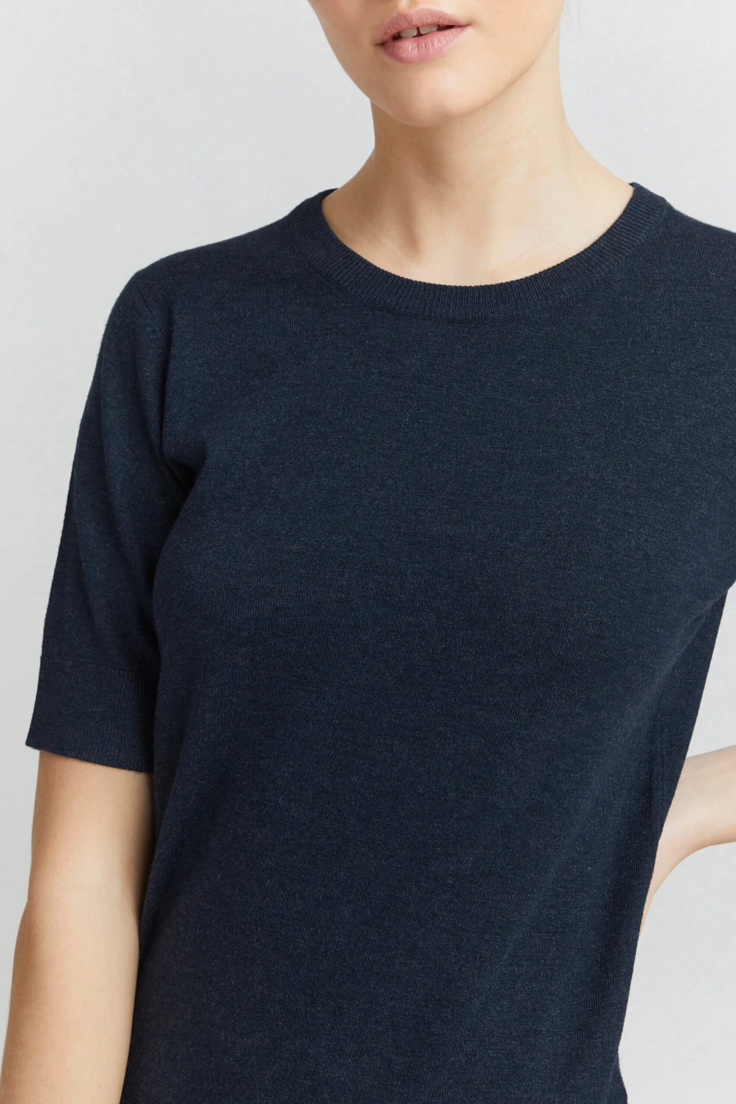 OXMO Pullover Strickpullover Helin Frauen Dunkelblau – Bild 5