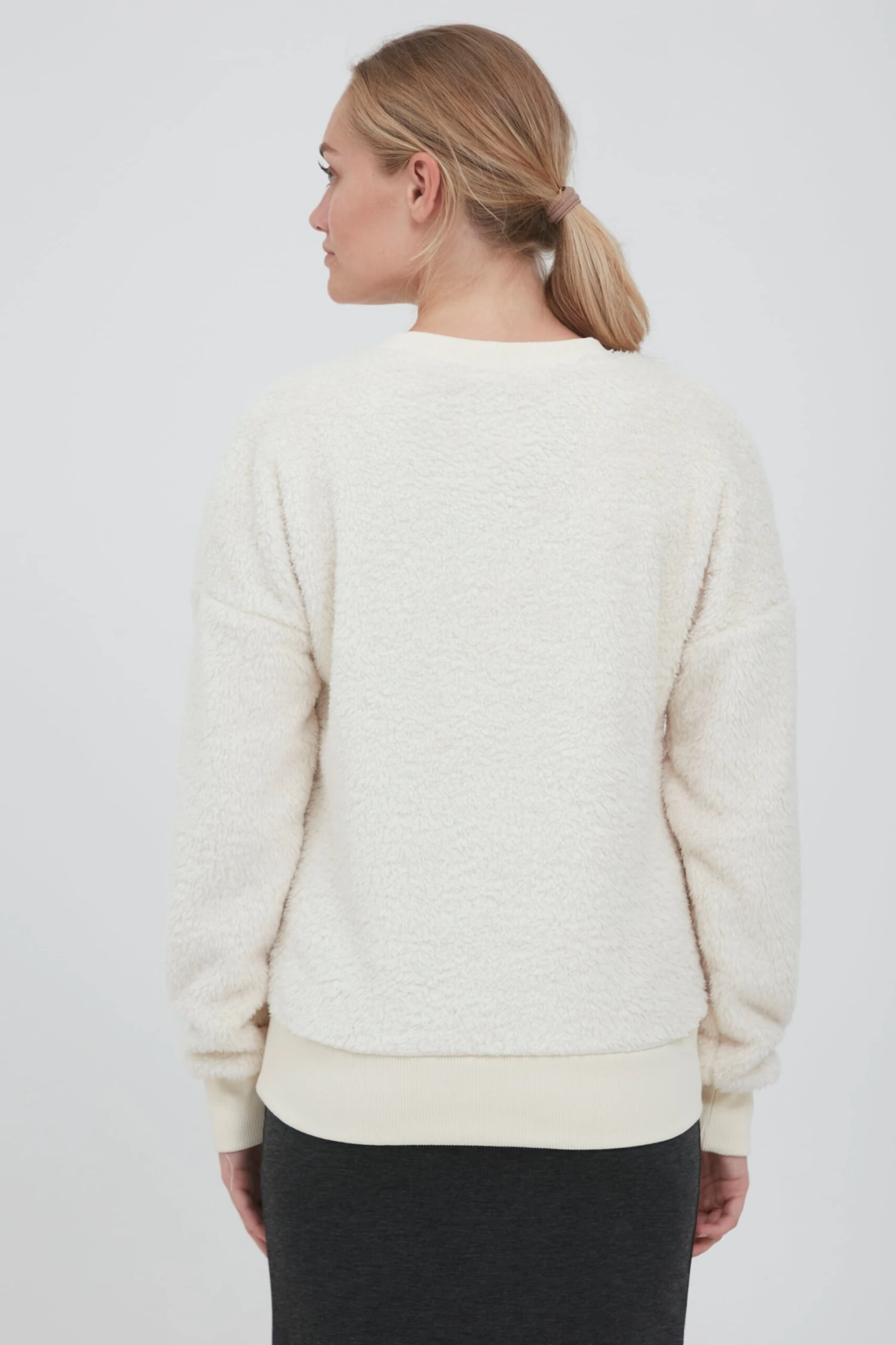 OXMO Pullover Rundhalspullover ANNICA Frauen Weiß – Bild 4
