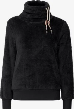 OXMO Pullover Fleecepullover ANNIKI Frauen Schwarz