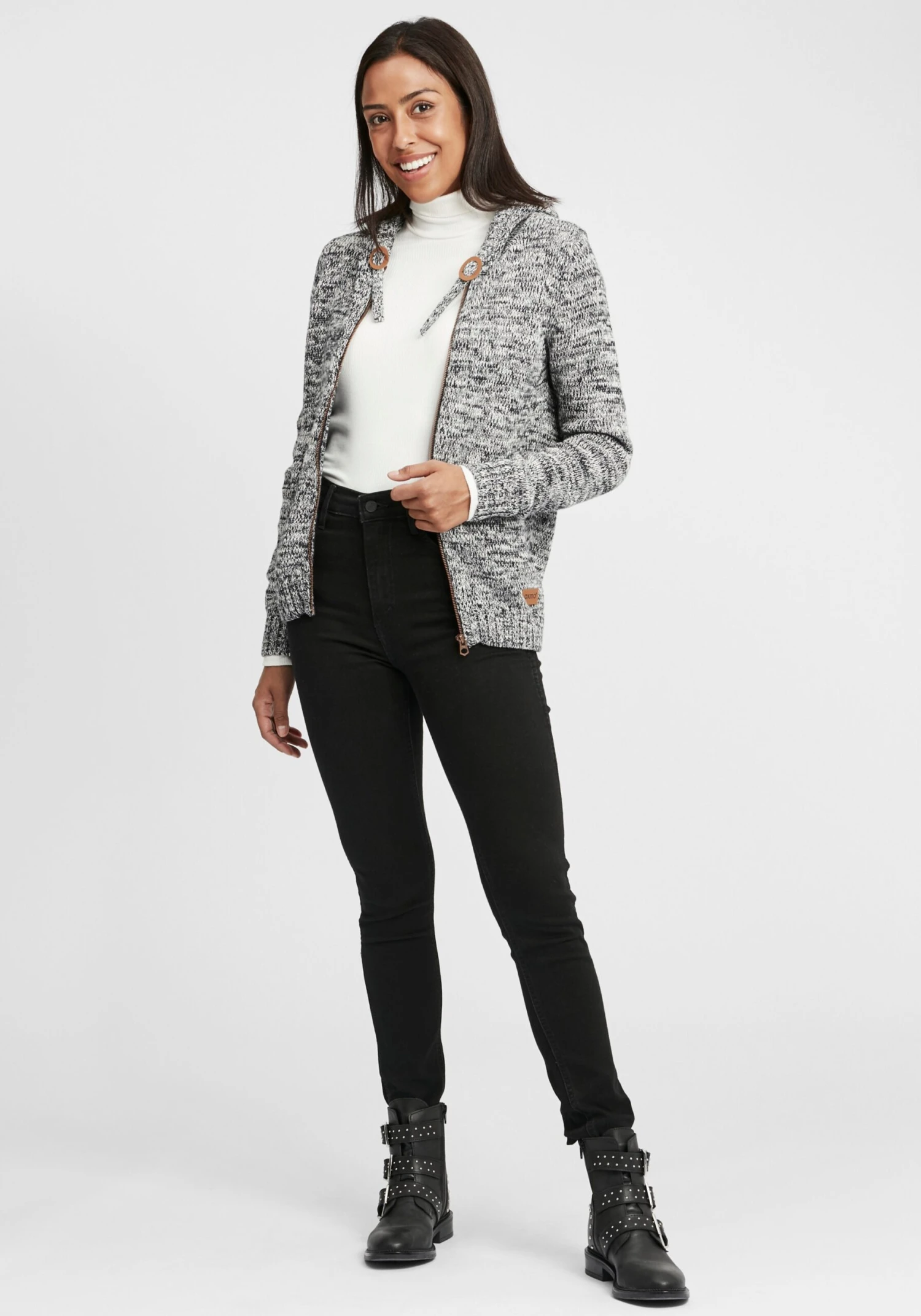 OXMO Strickjacken Strickjacke Philadelphia Frauen Blau – Bild 3