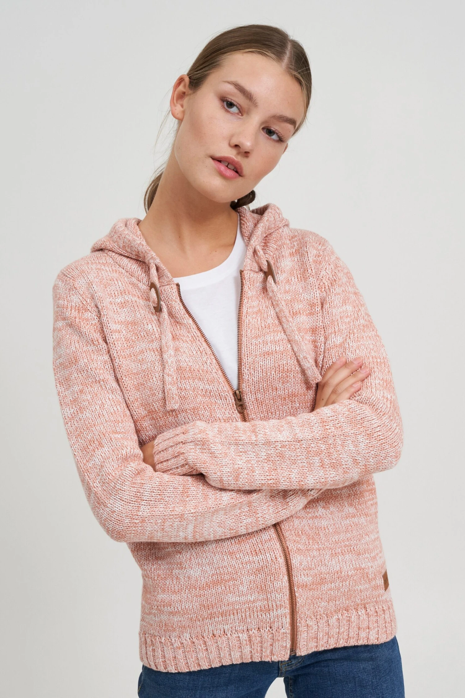 OXMO Strickjacken Strickjacke Philadelphia Frauen Rosa – Bild 2