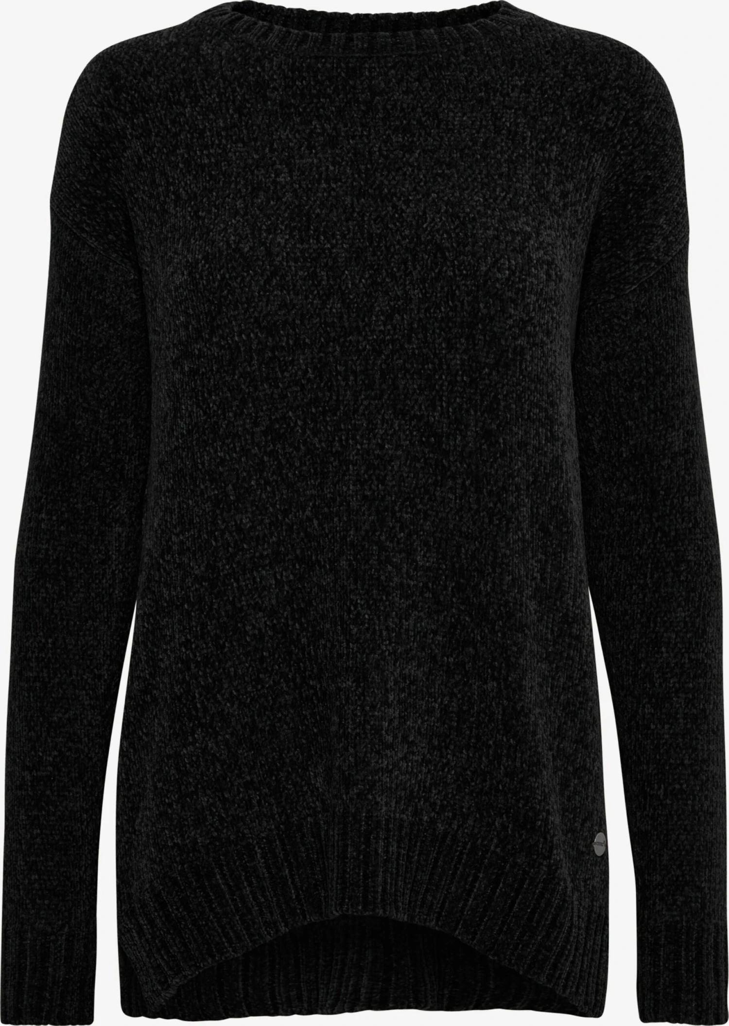 OXMO Feinstrickpullover Pullover Elvina Frauen Schwarz