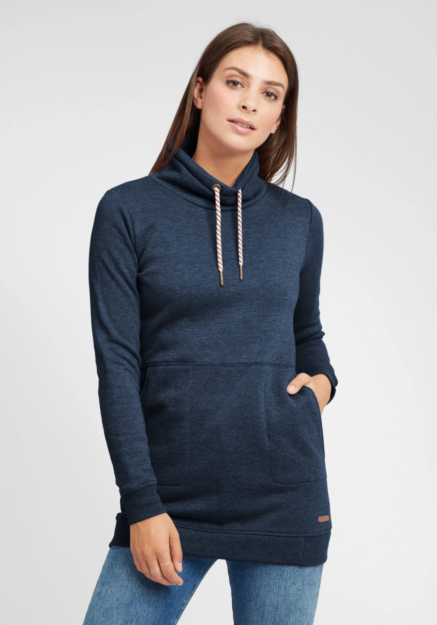 OXMO Longpullover Hoodie Vilma Frauen Blau – Bild 2