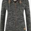 OXMO Strickjacken Strickjacke Philadelphia Frauen Dunkelgrau