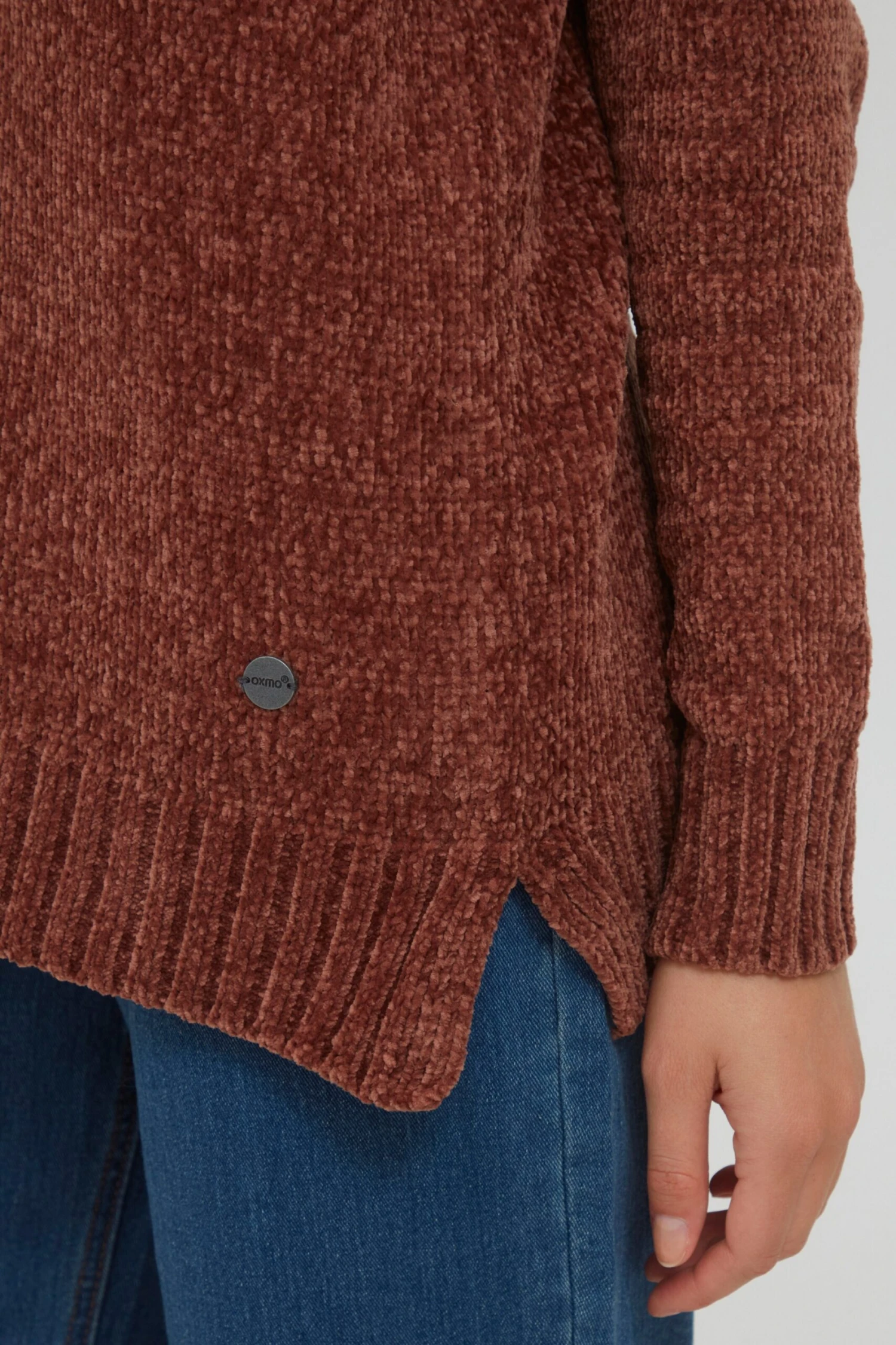 OXMO Basic Pullover Pullover Elvina Frauen Rostbraun – Bild 6