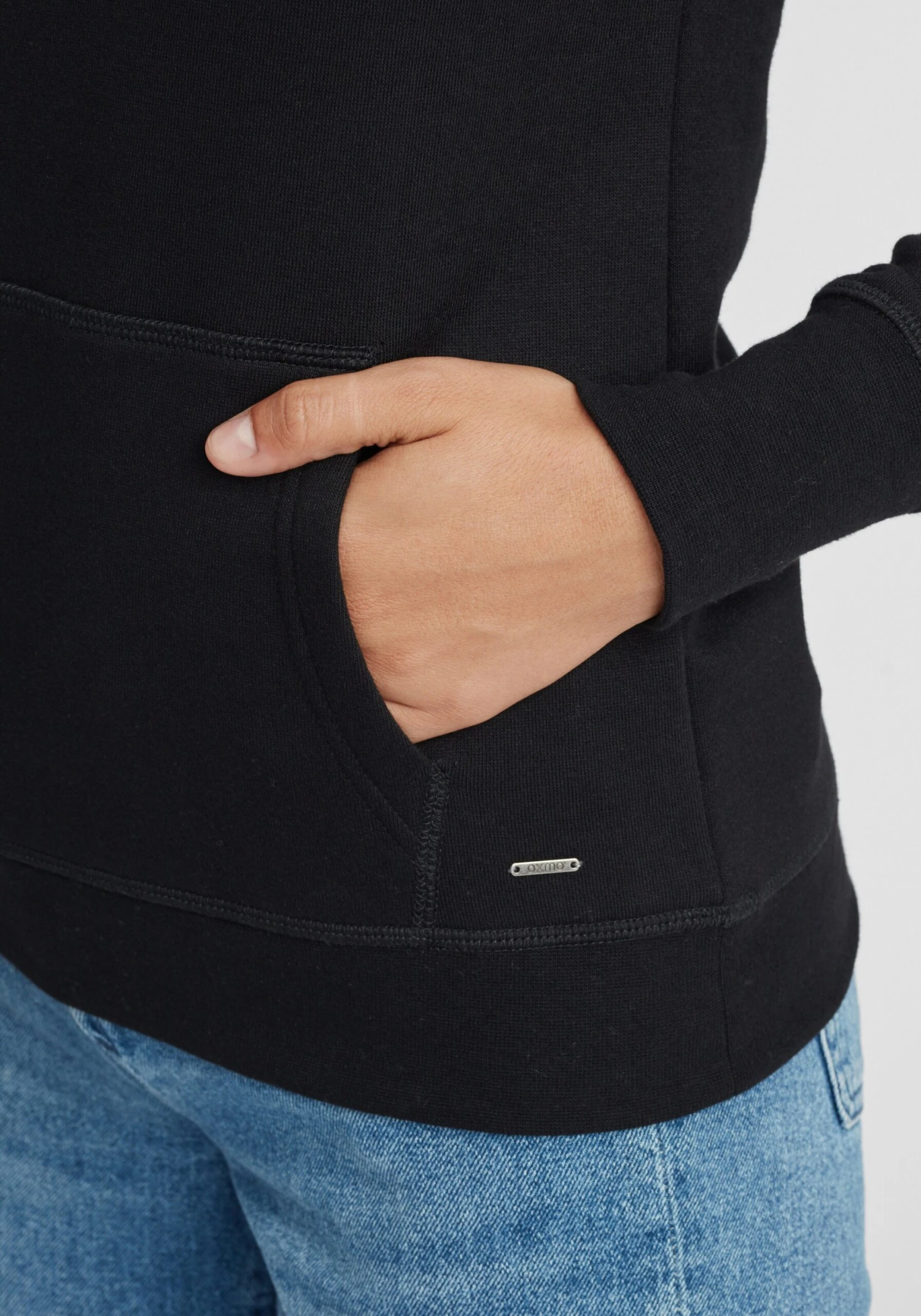 OXMO Kapuzenpullover Hoodie Olive Frauen Schwarz – Bild 6