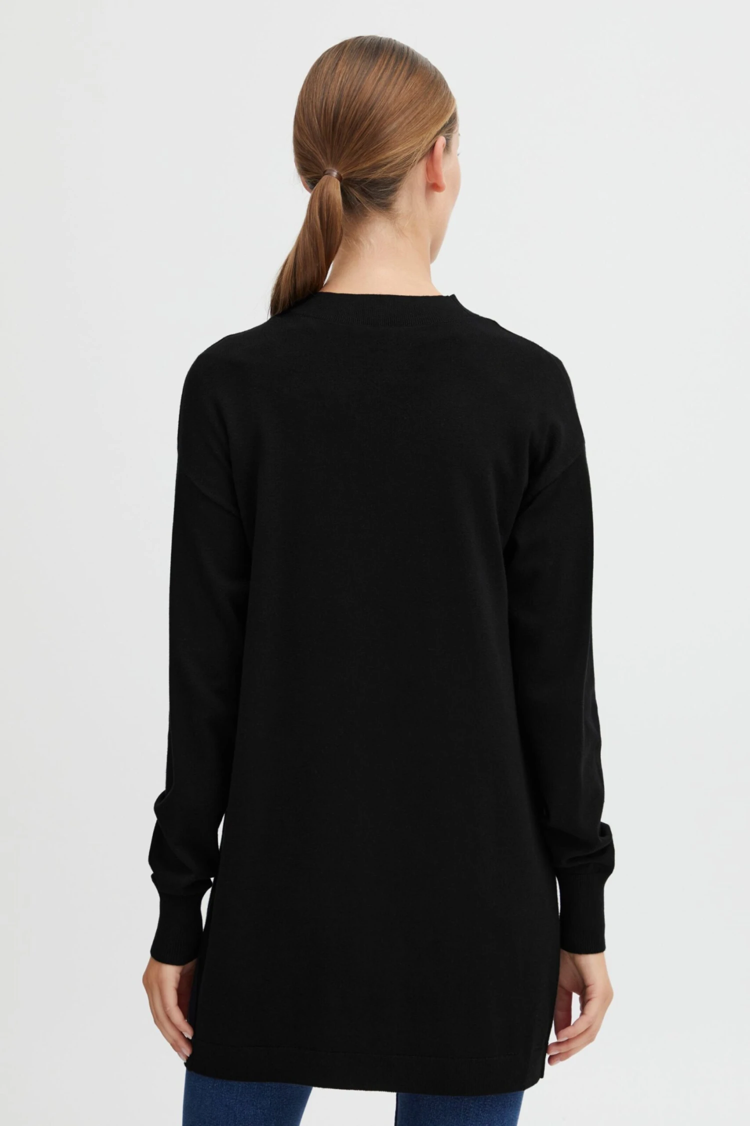 OXMO Strickjacken Strickjacke Oxkat Frauen Schwarz – Bild 3