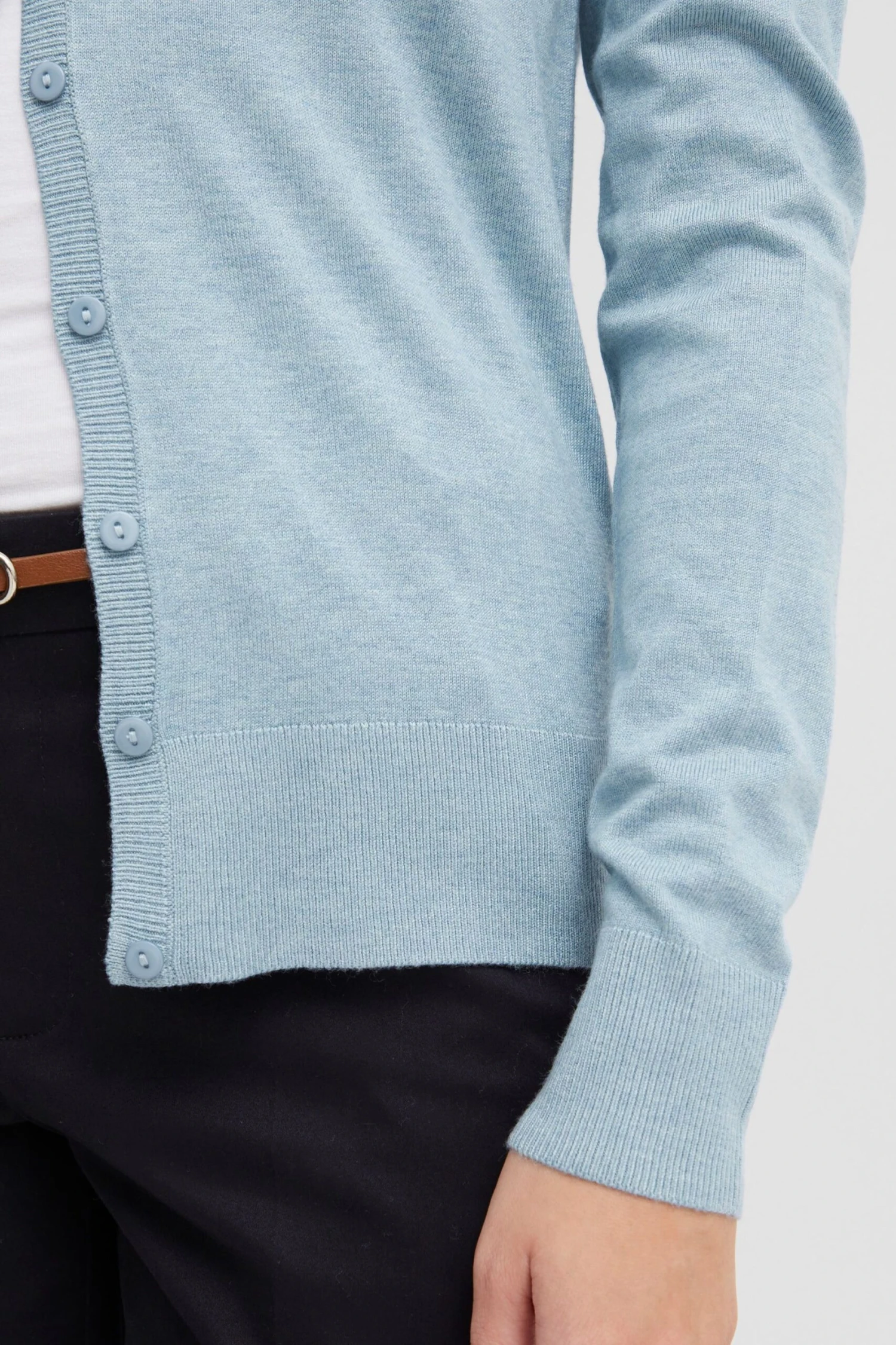 OXMO Strickjacken Strickjacke Oxhelene Frauen Pastellblau – Bild 5