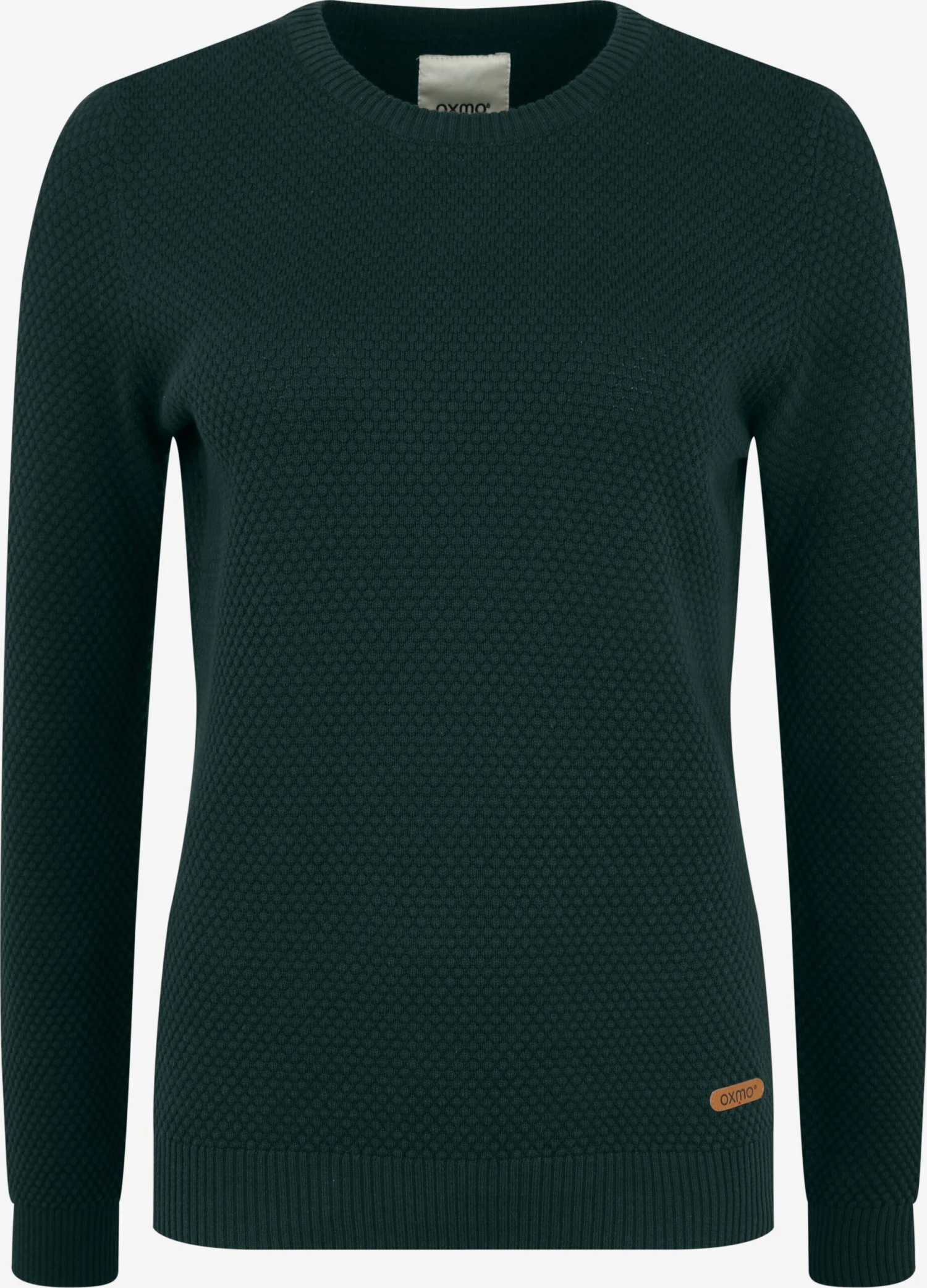 OXMO Feinstrickpullover Strickpullover Sarah Frauen Tanne