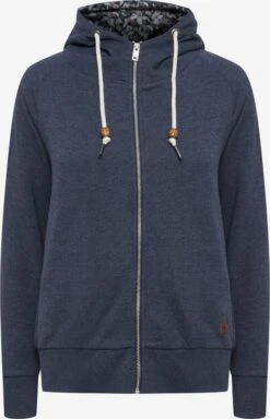 OXMO Sweatjacken Kapuzensweatjacke ULLA Frauen Dunkelblau