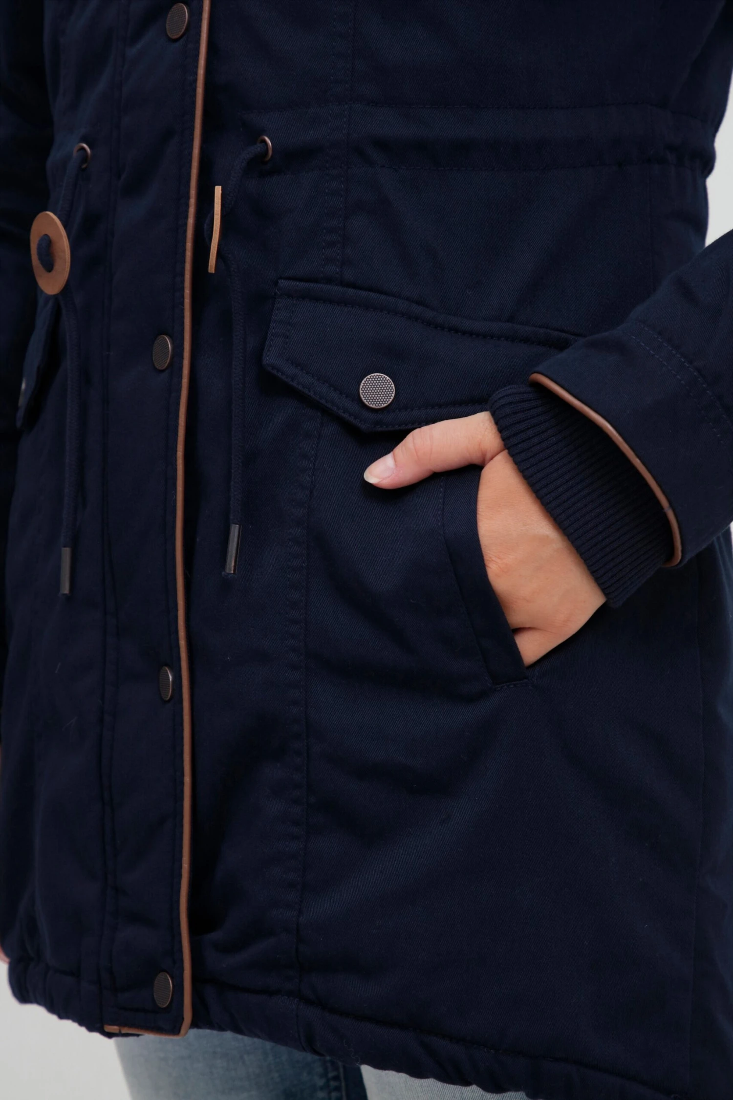 OXMO Jacken Parka ANNA Frauen Dunkelblau – Bild 6