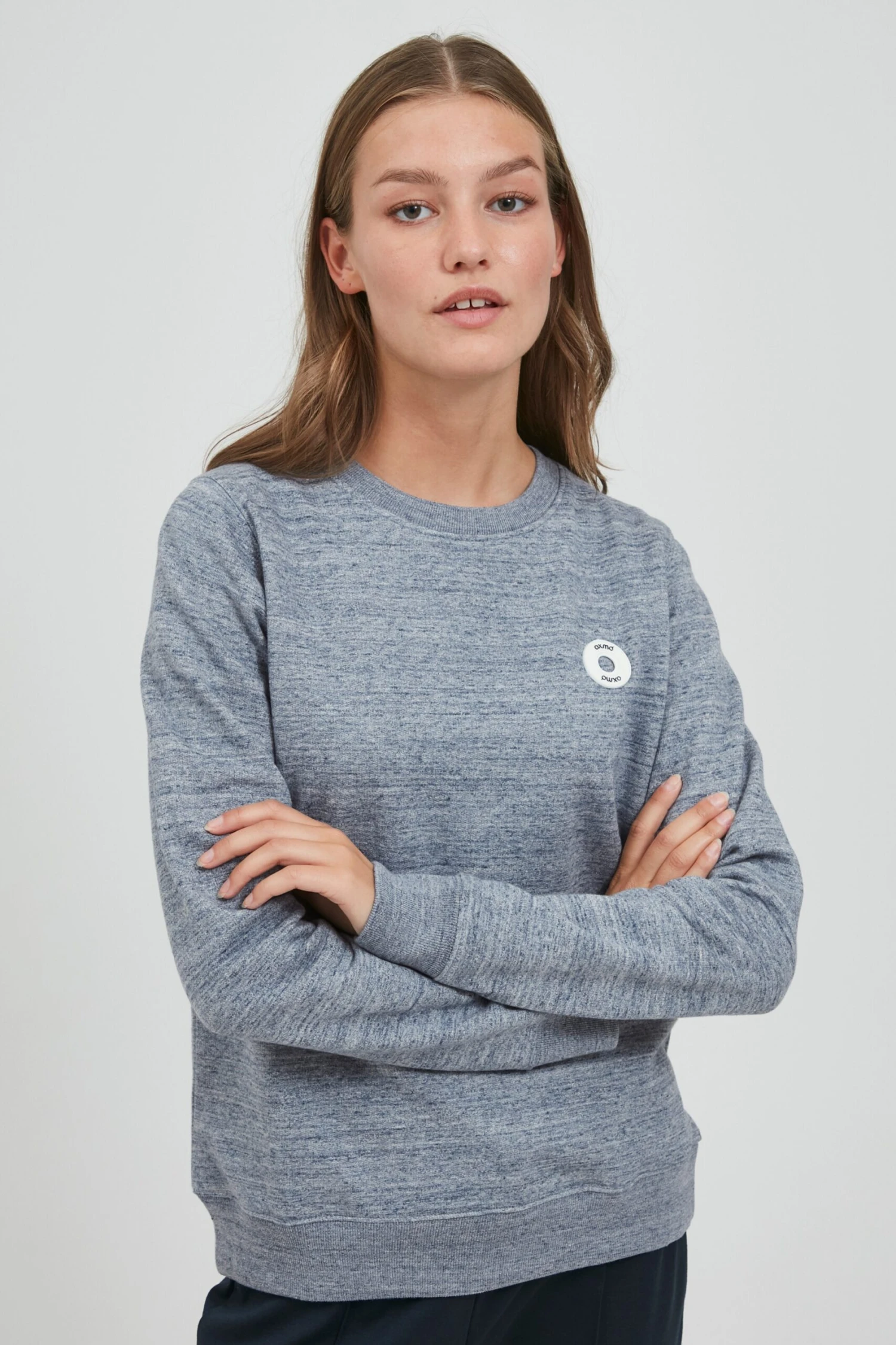 OXMO Sweatshirts Rundhalspullover Hella Frauen Dunkelblau – Bild 2