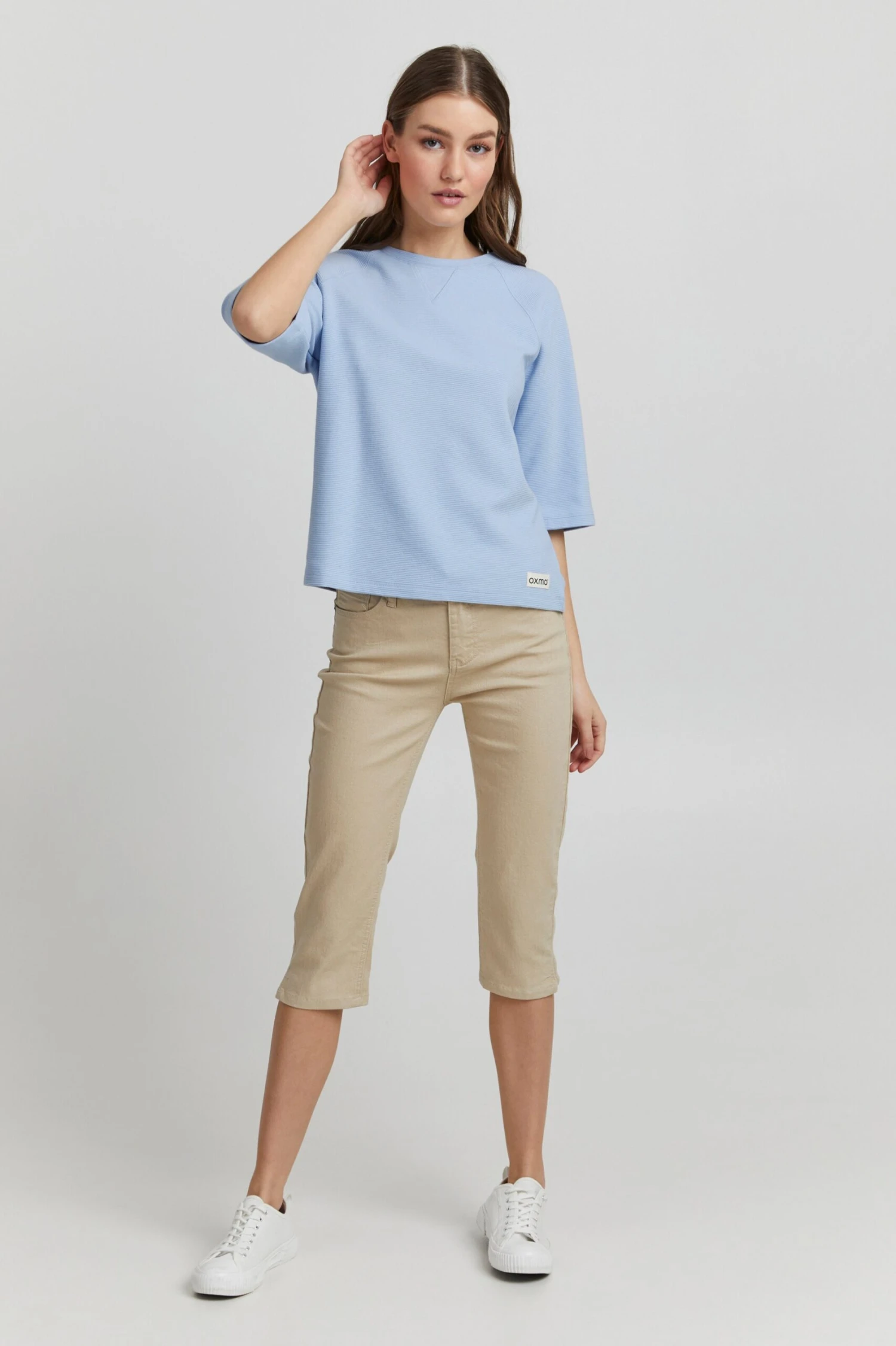 OXMO Pullover Rundhalspullover JONNE Frauen Blau – Bild 3