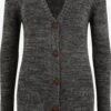 OXMO Strickjacken Strickjacke Philemona Frauen Anthrazit