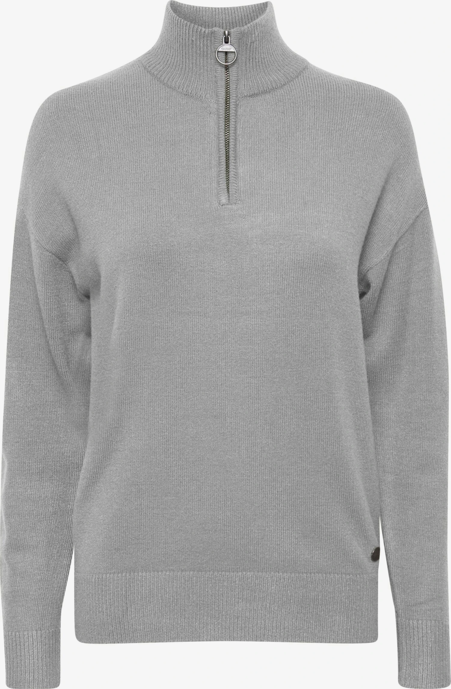 OXMO Rollkragenpullover Rollkragenshirt Rita Frauen Graumeliert