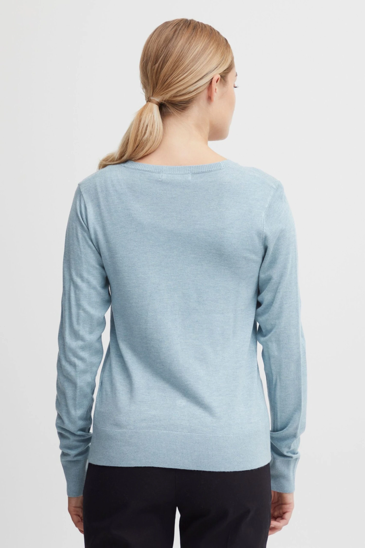 OXMO Strickjacken Strickjacke Oxhelene Frauen Pastellblau – Bild 4