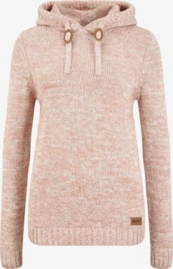 OXMO Kapuzenpullover Strickpullover Philia Frauen Pink