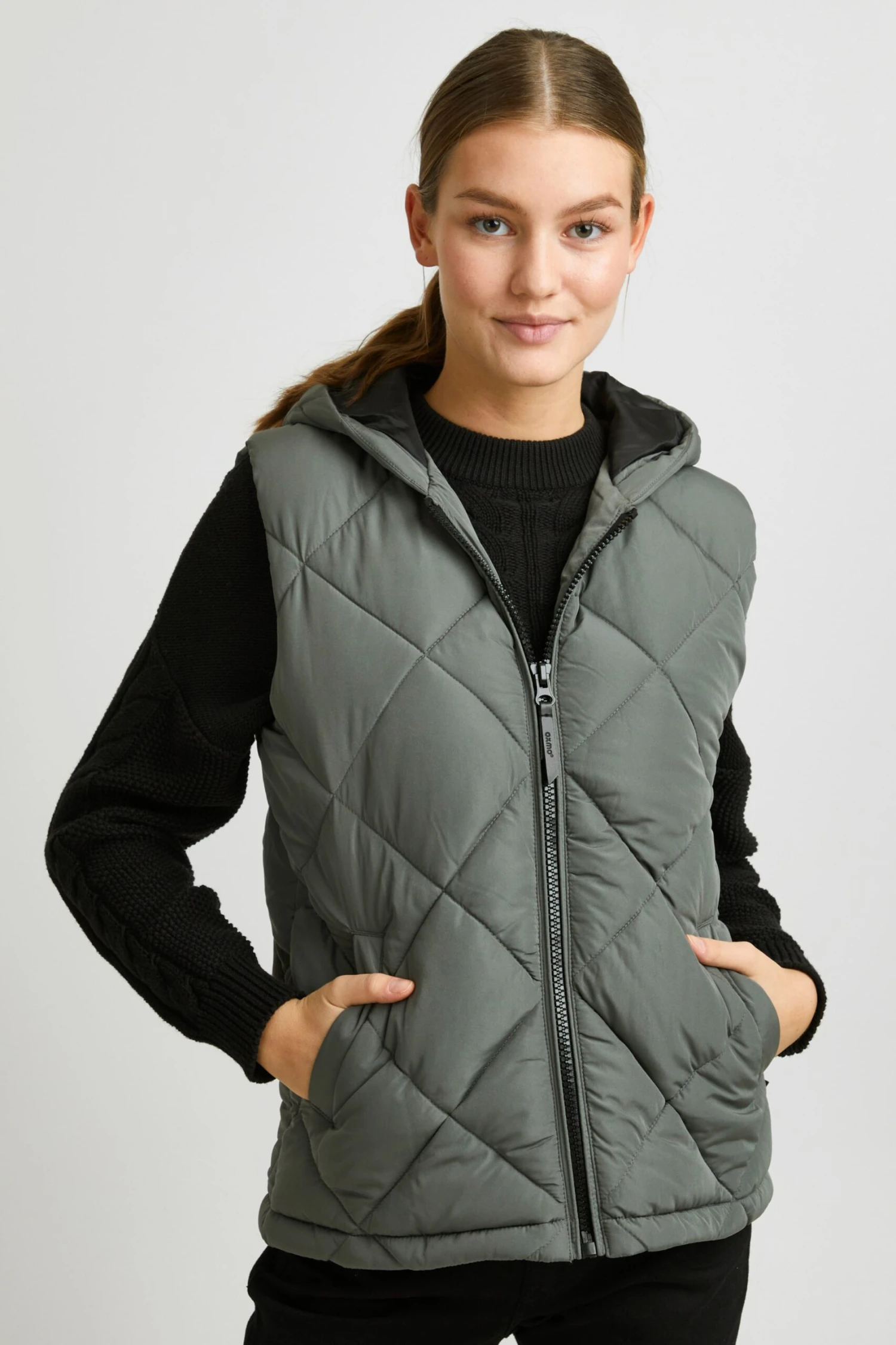 OXMO Westen Weste Stana Frauen Grau – Bild 2