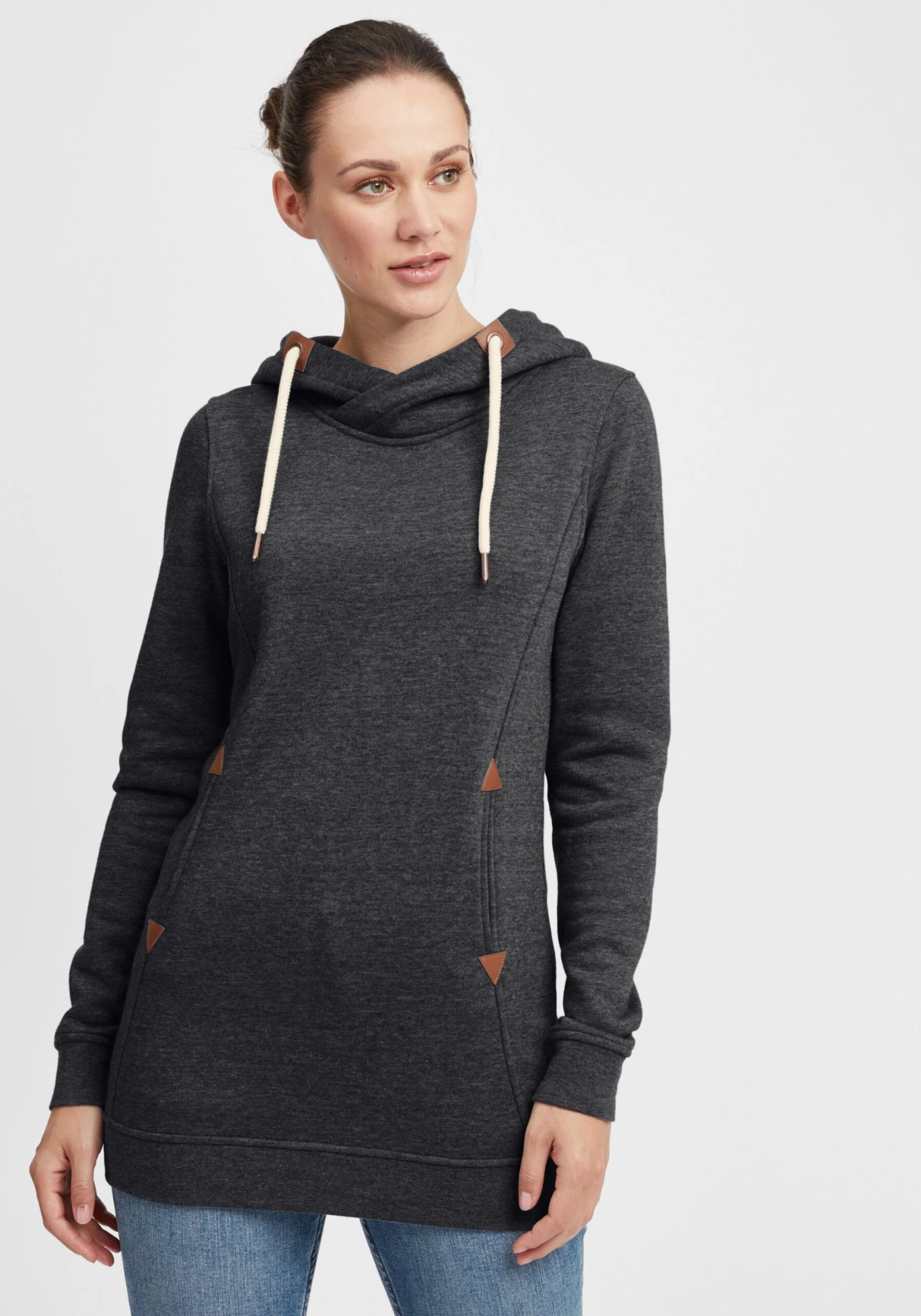 OXMO Hoodies Hoodie Vicky Frauen Grau / Dunkelgrau – Bild 2