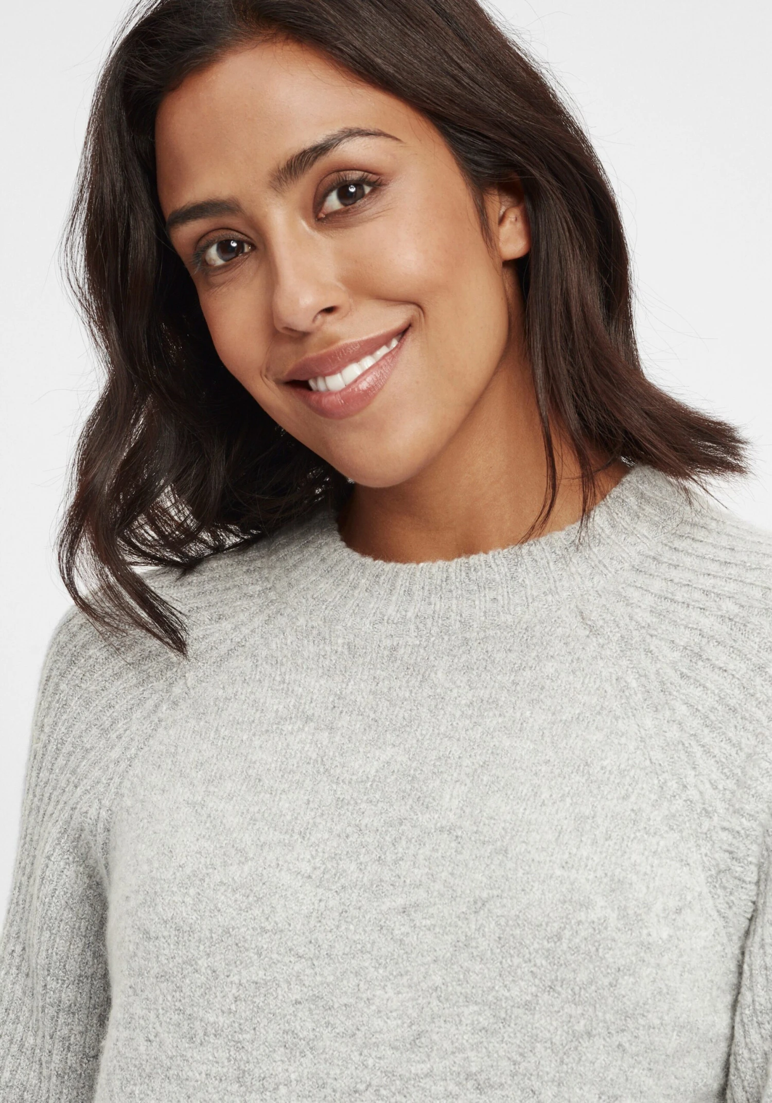 OXMO Pullover & Strick Pullover Gianna Frauen Grau – Bild 5