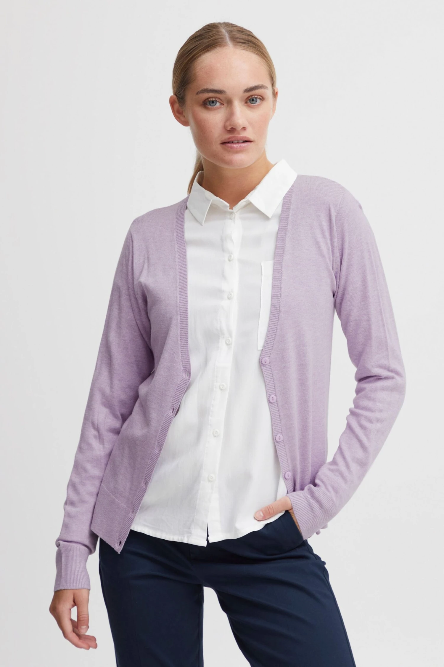 OXMO Strickjacken Strickjacke Oxhelene Frauen Rosa – Bild 2