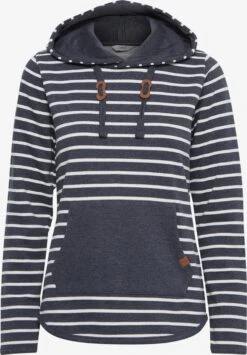 OXMO Kapuzenpullover Hoodie CARINA Frauen Blau