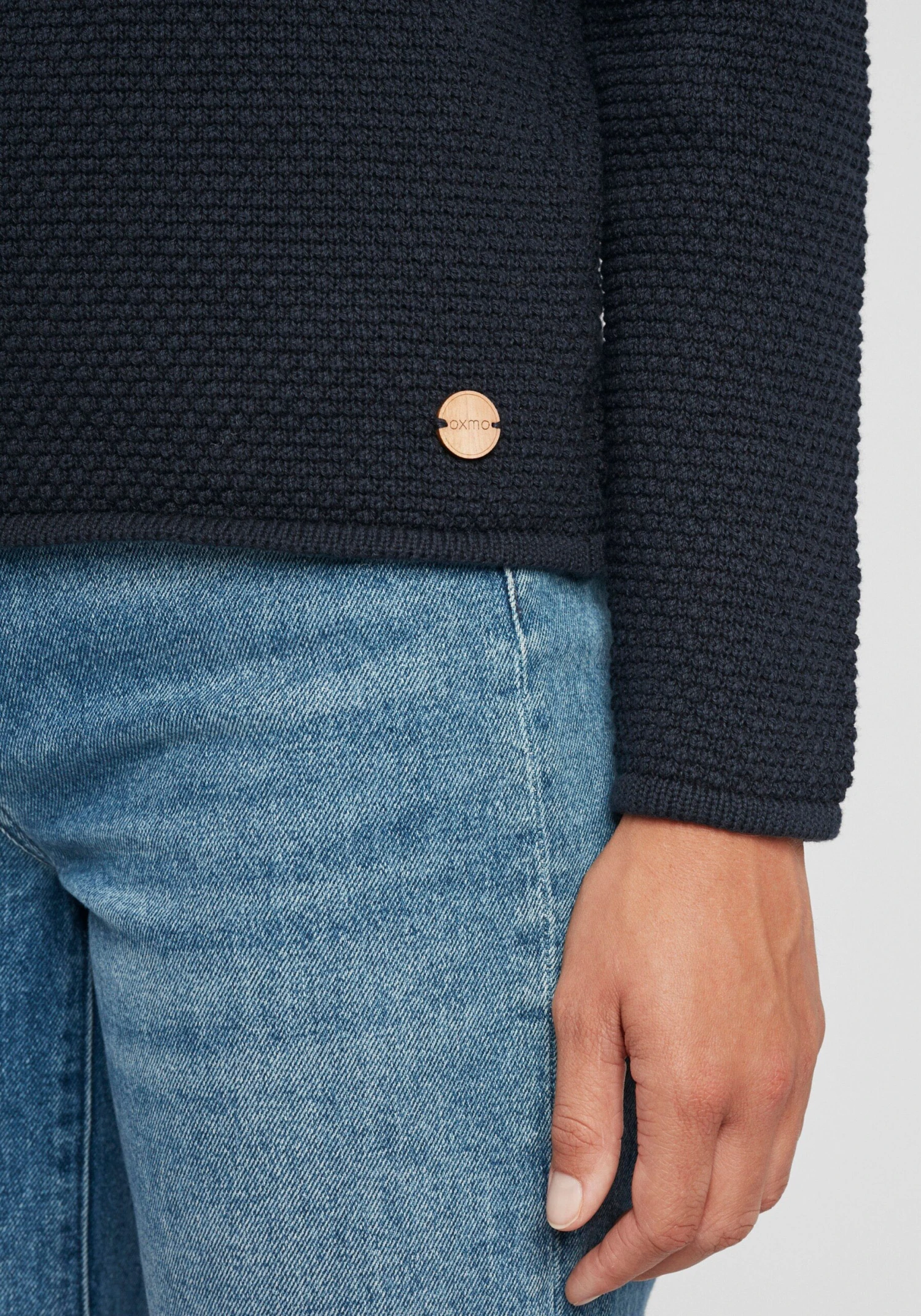 OXMO Feinstrickpullover Pullover Helen Frauen Schwarz – Bild 6